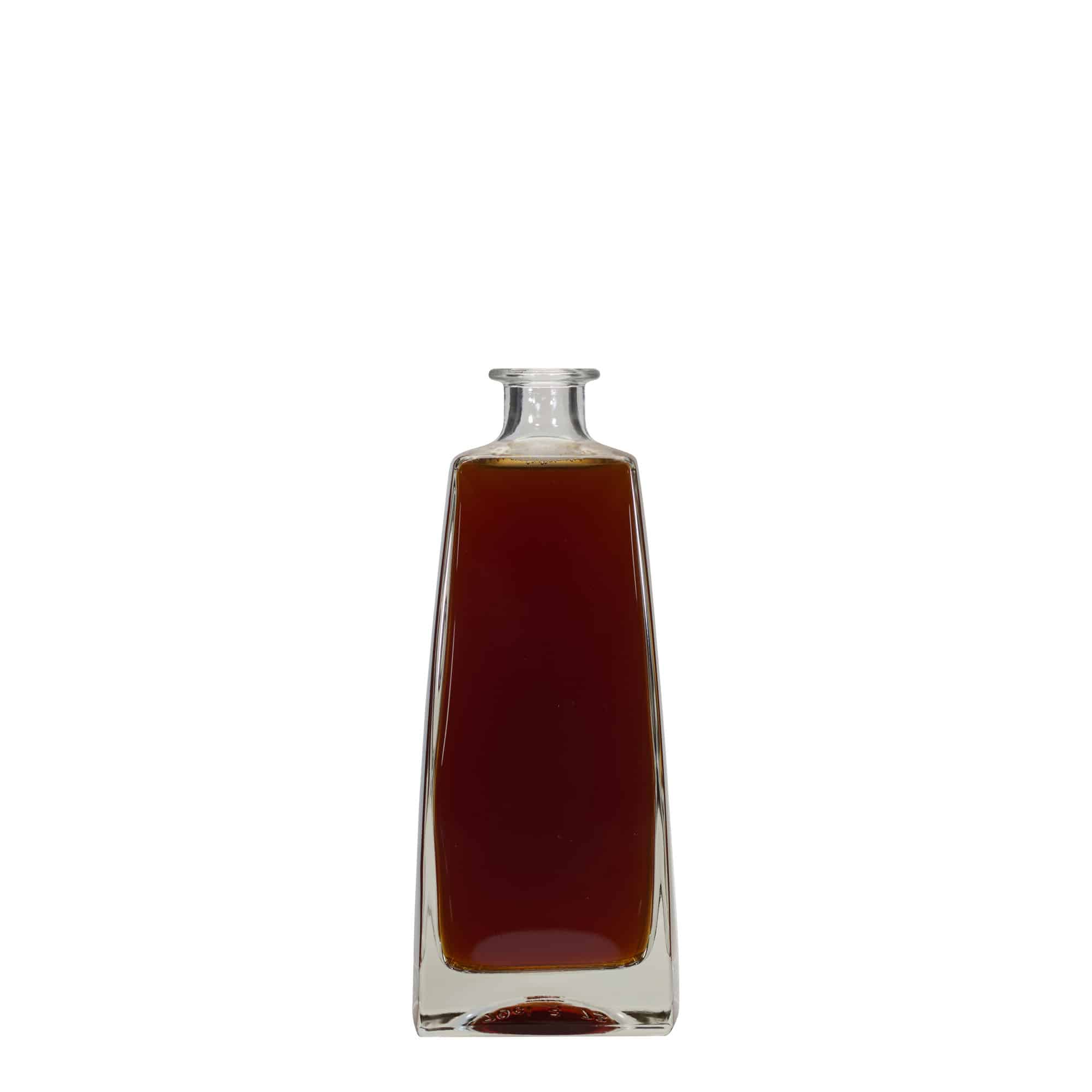 Garrafa de vidro de 700 ml 'Timmy', rectangular, boca: cortiça