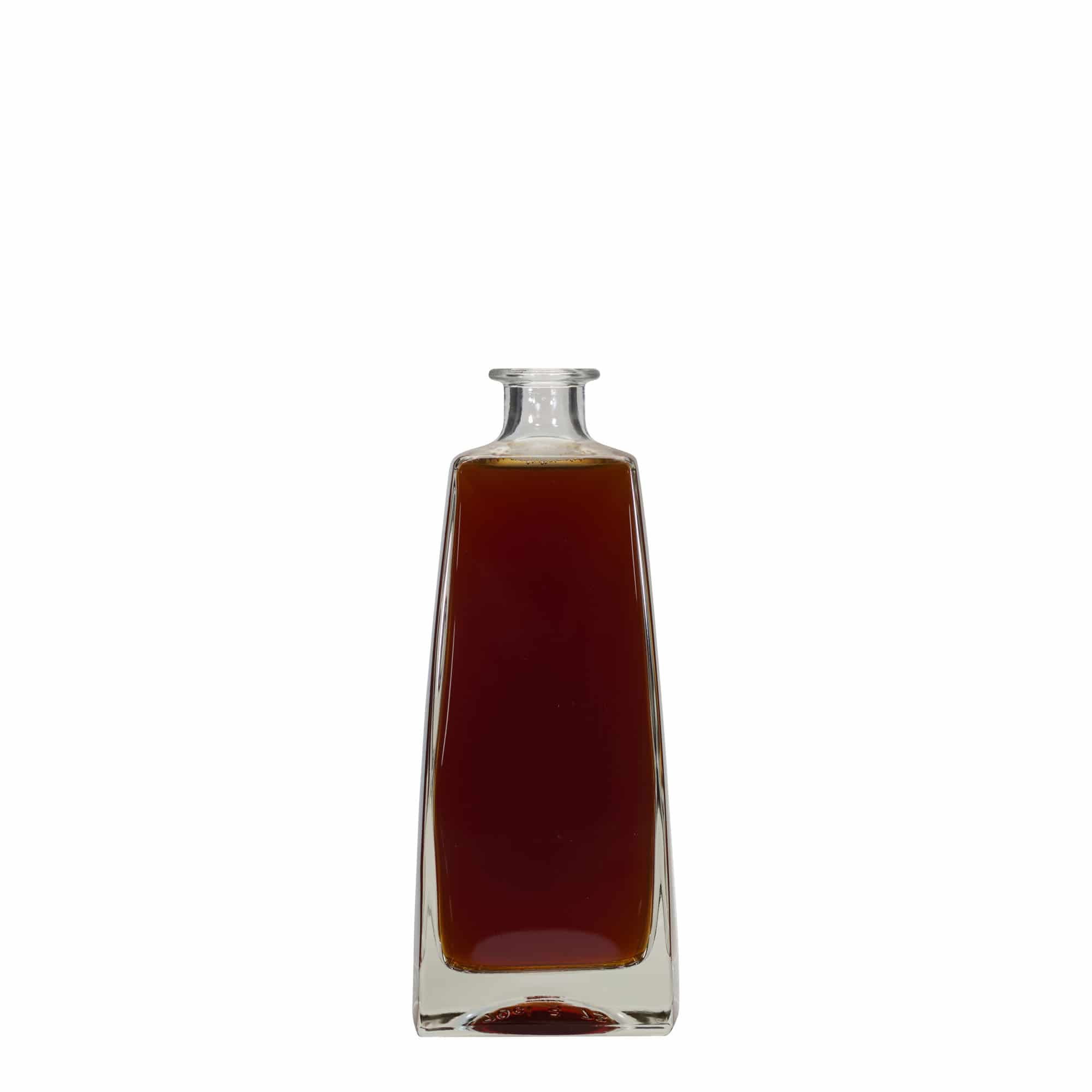 Garrafa de vidro de 700 ml 'Timmy', rectangular, boca: cortiça Garrafa de vidro de 700 ml 'Timmy', rectangular, boca: cortiça
