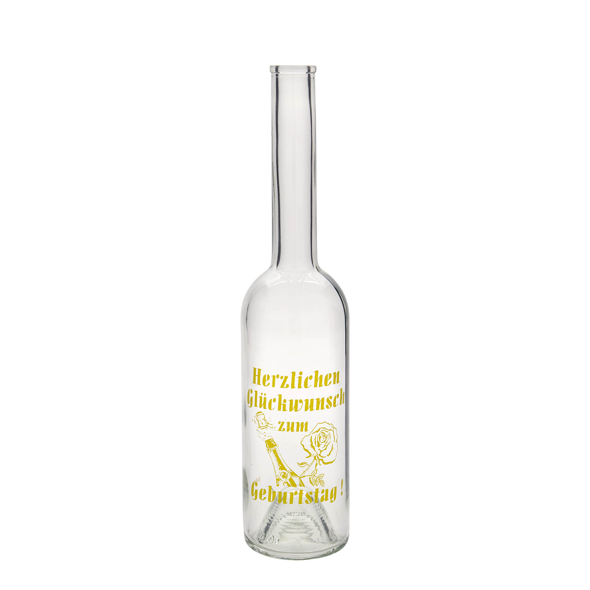 Garrafa de vidro de 500 ml 'Opera', motivo: Maçã, bocal: cortiça Garrafa de vidro de 500 ml 'Opera', motivo: Maçã, bocal: cortiça