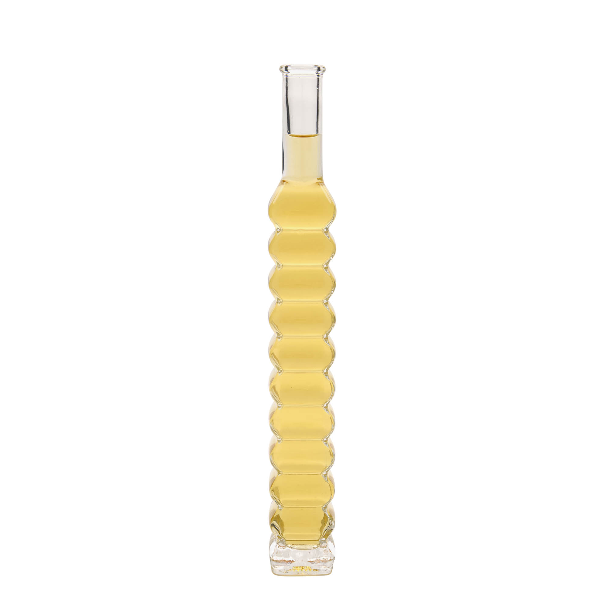 Garrafa de vidro de 200 ml 'Roma, quadrada, Boca: cortiça