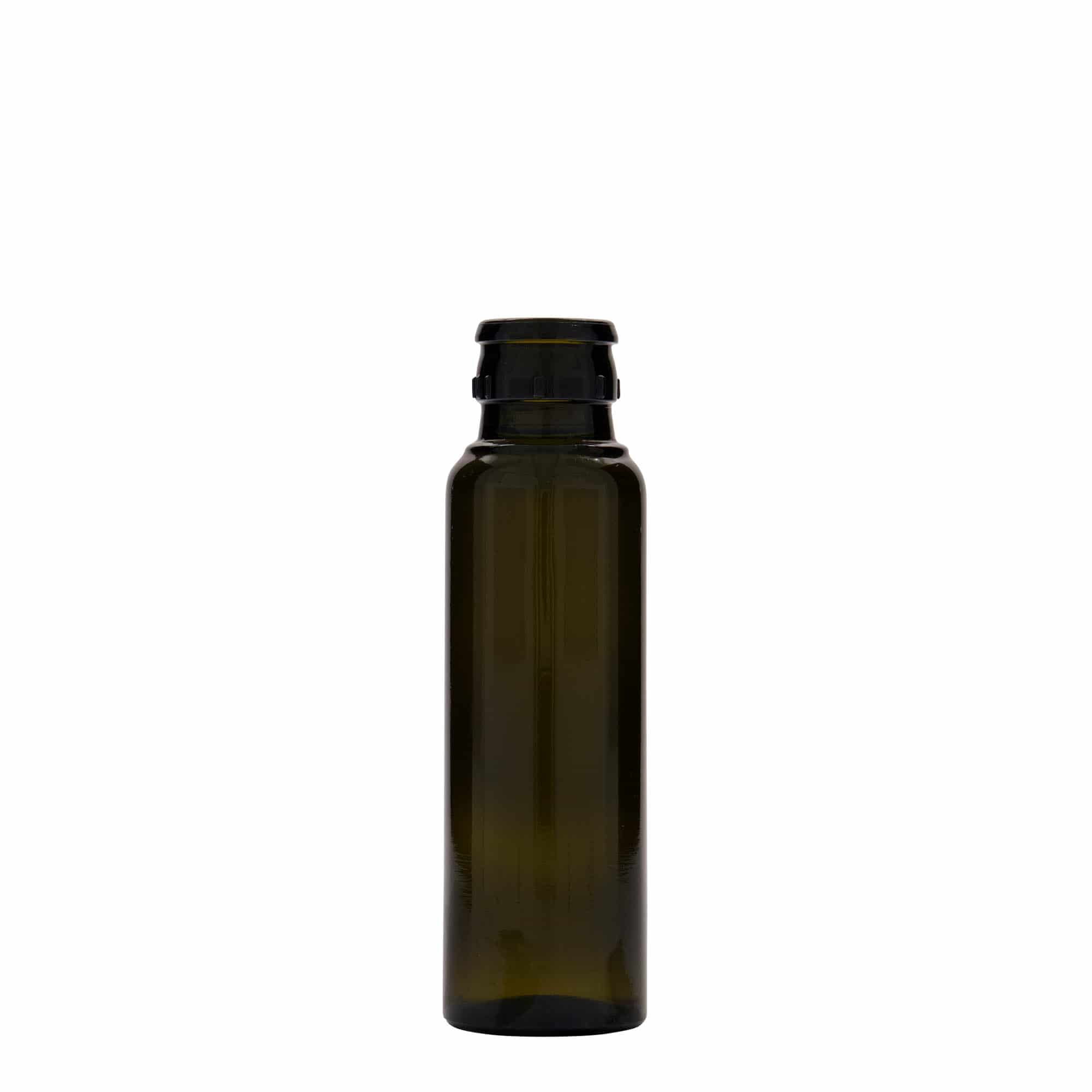 Garrafa de vinagre/óleo 100 ml 'Willy New', vidro, verde antigo, bocal: DOP