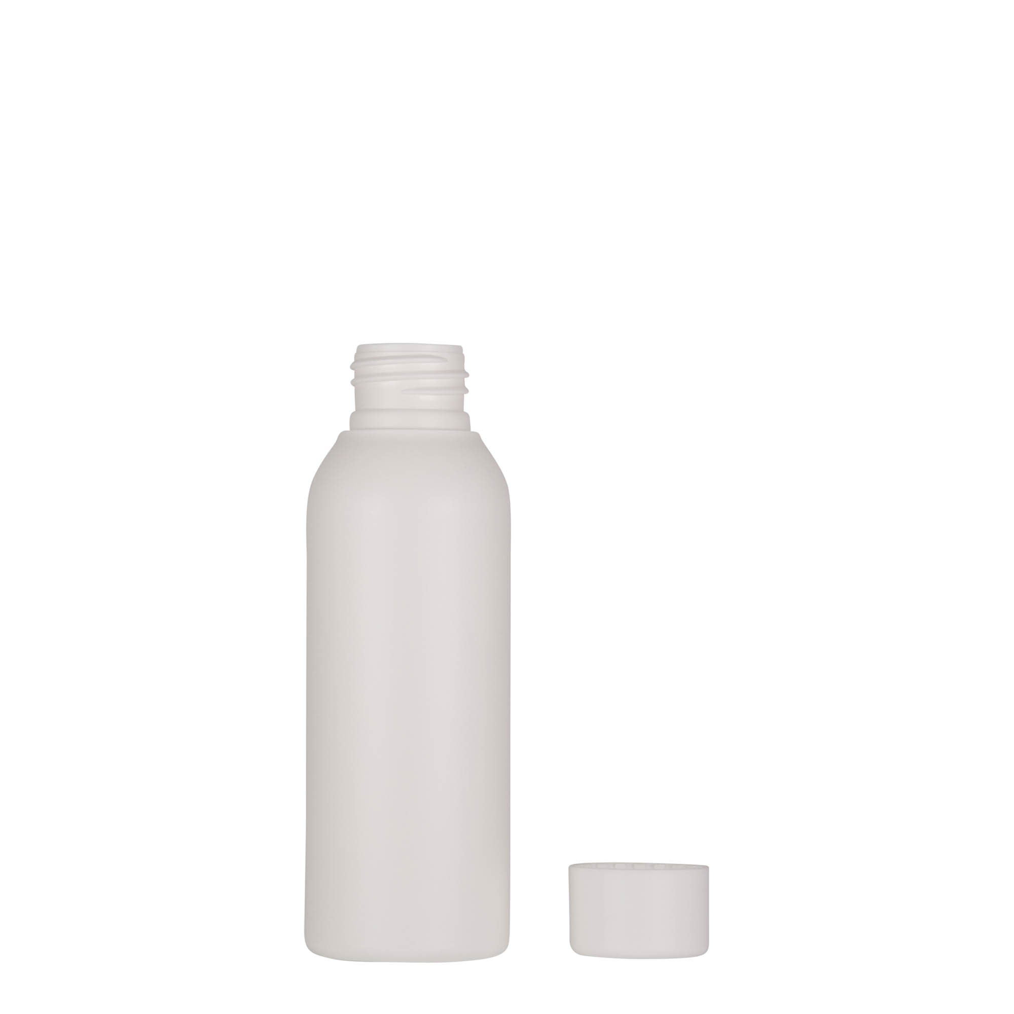 Frasco de plástico de 100 ml 'Tuffy', HDPE, branco, bocal: 24/410