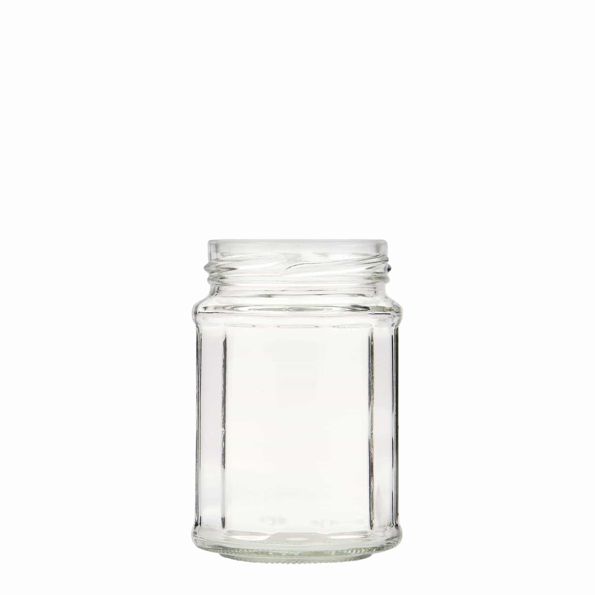 Frasco de vidro de 192 ml com doze lados, boca: Twist-Off (TO 58)