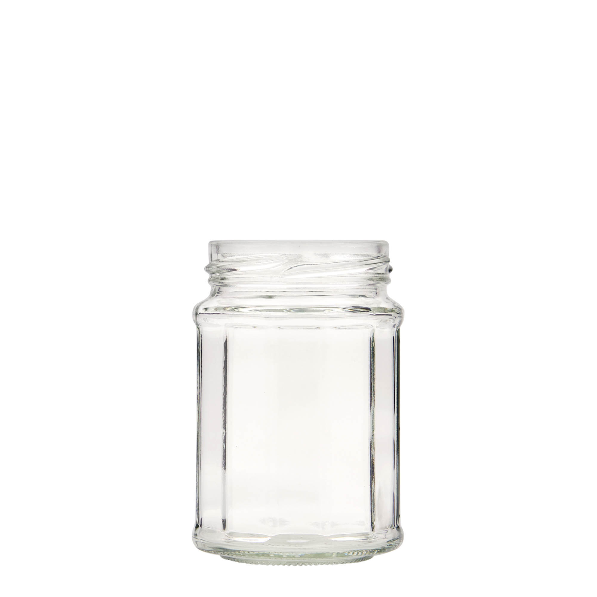 Frasco de vidro de 192 ml com doze lados, boca: Twist-Off (TO 58)