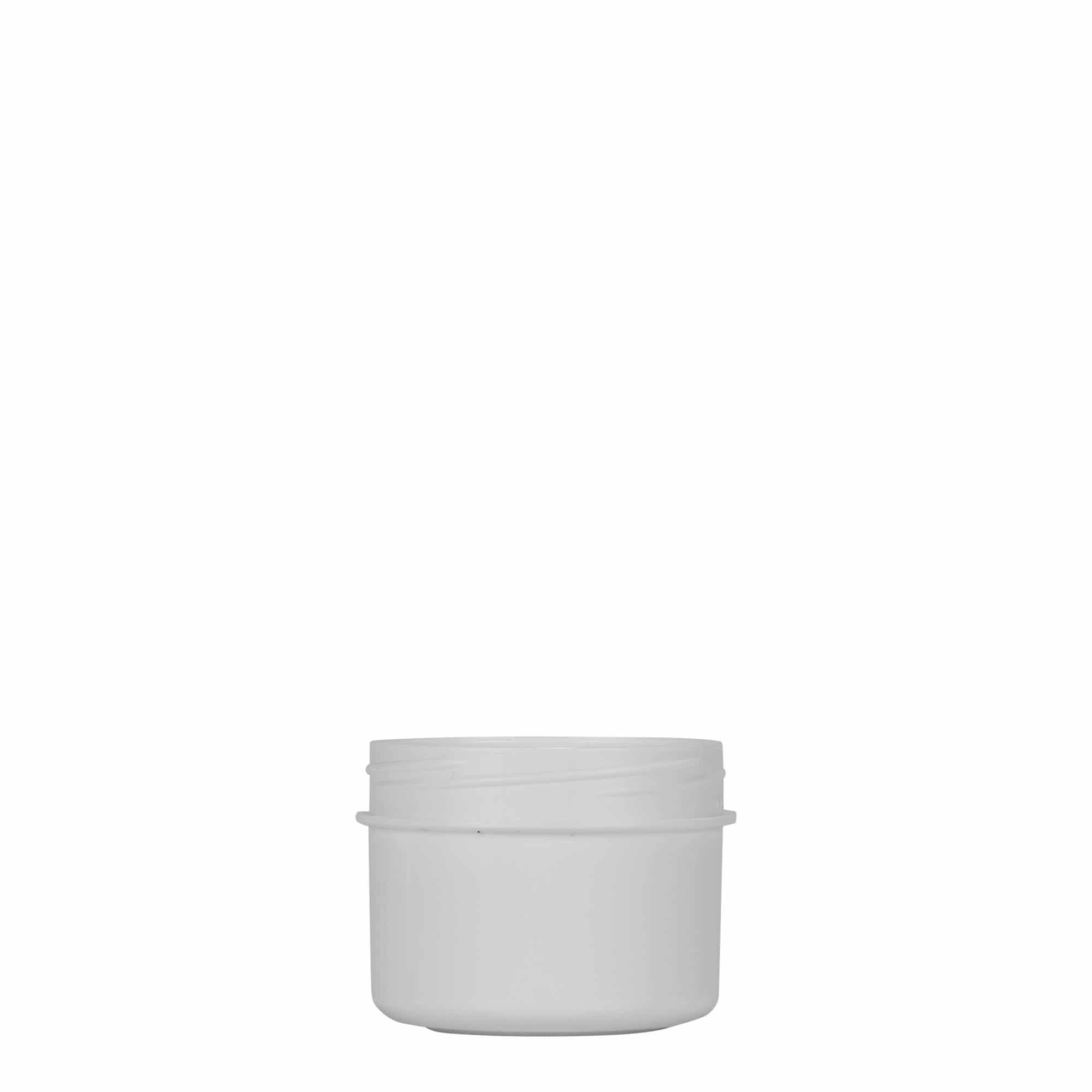 35 ml frasco de plástico 'White Line', PP, branco, boca: tampa de rosca