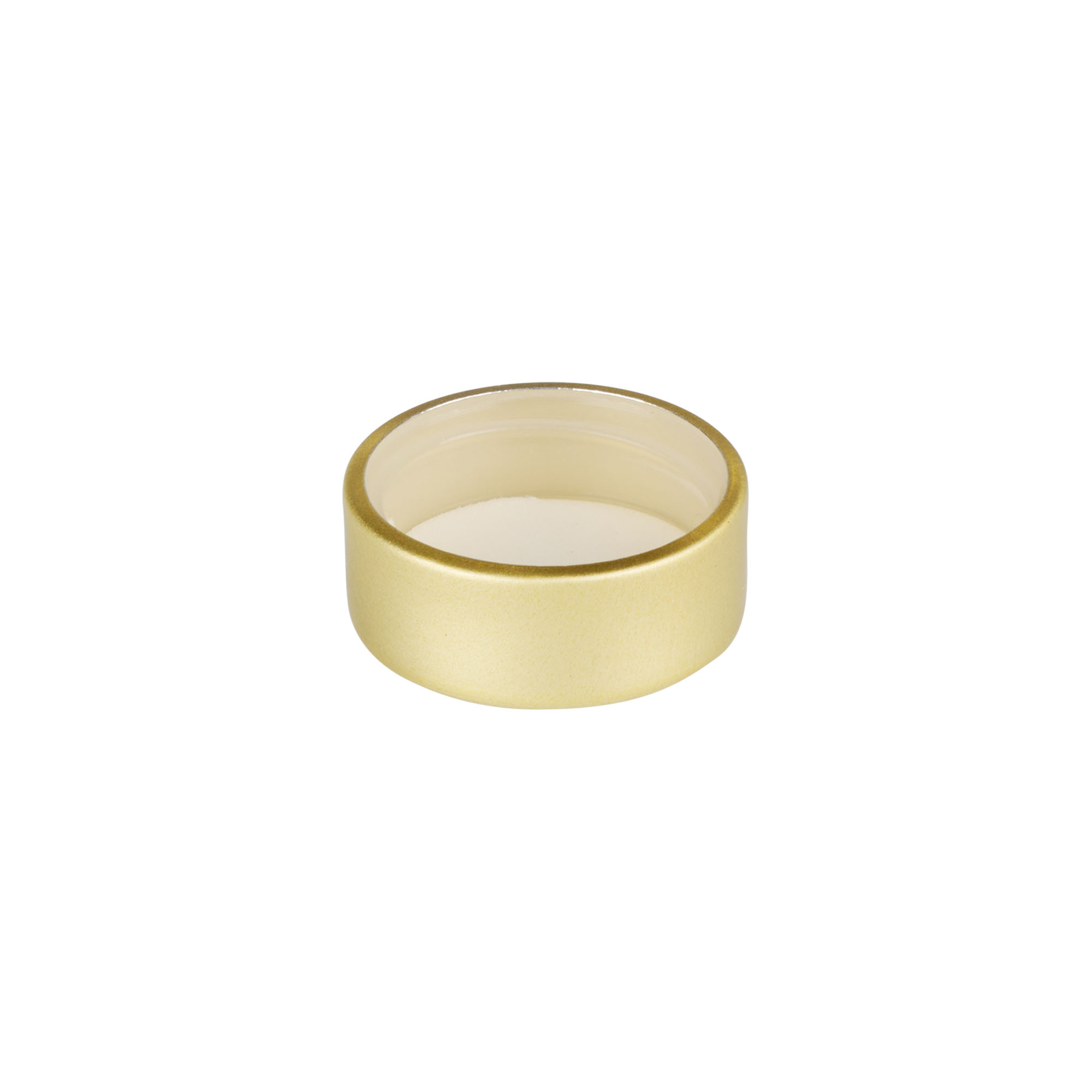 Tampa de rosca, metal, dourada, para bocal: GPI 28/400 Tampa de rosca, metal, dourada, para bocal: GPI 28/400