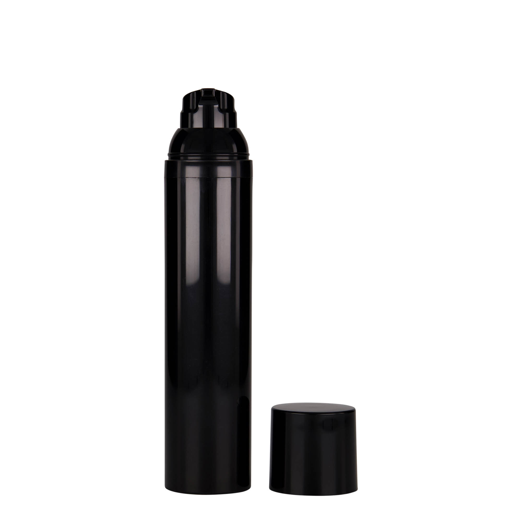 Doseador Airless 100 ml 'Mezzo', plástico PP, preto