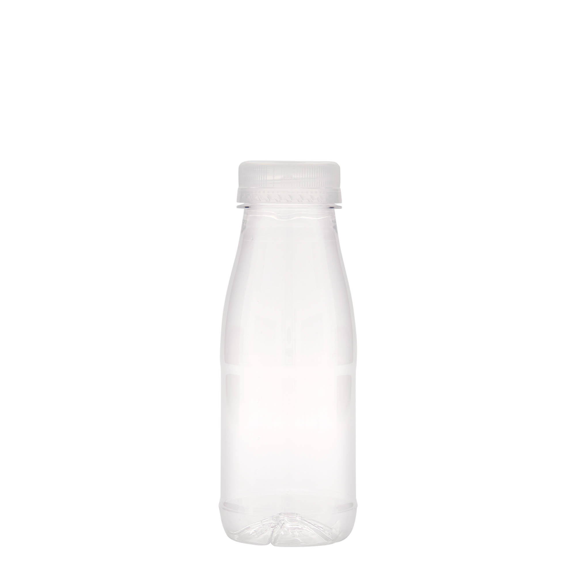 Garrafa PET 250 ml 'Leite e Sumo', plástico, boca: 38 mm