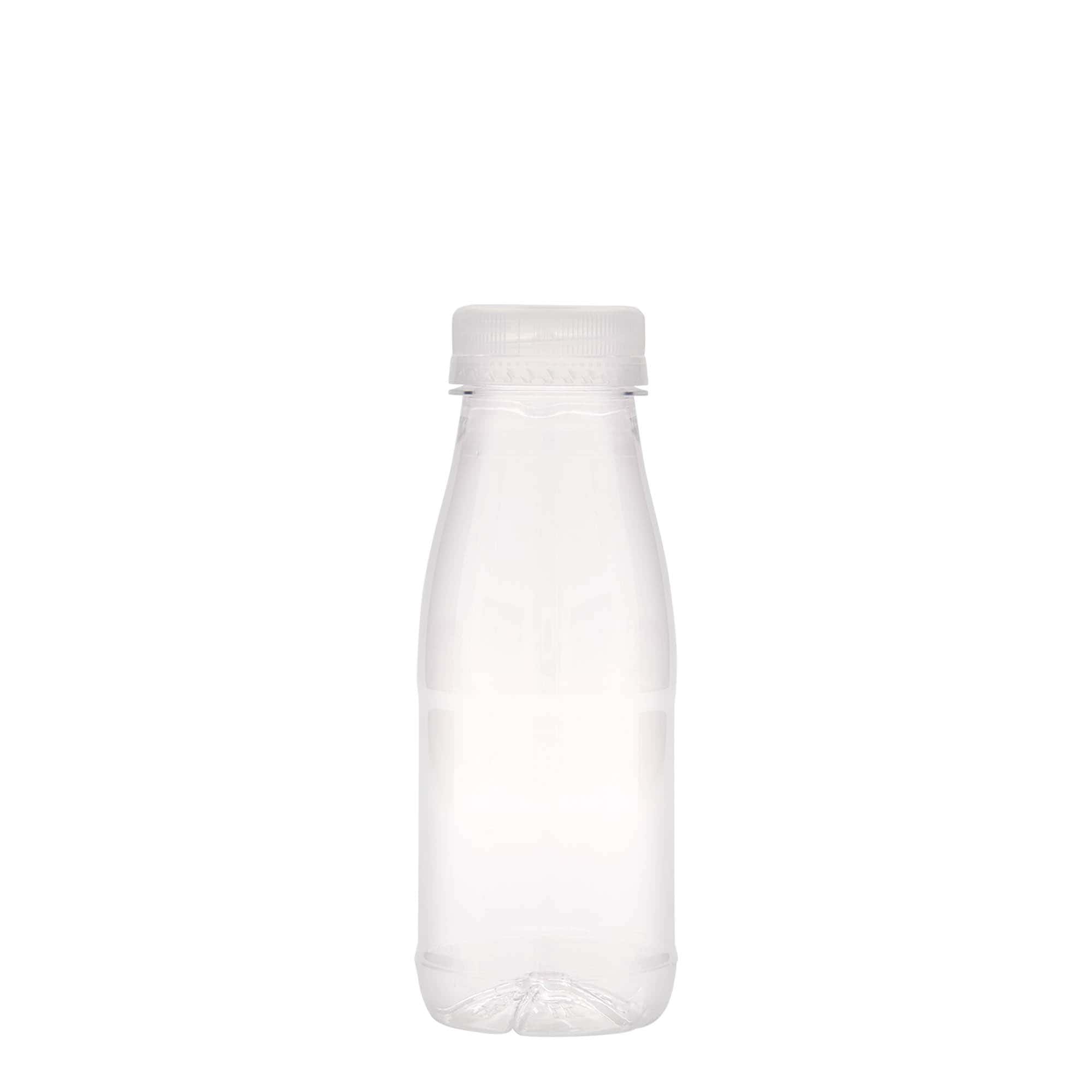 Garrafa PET 250 ml 'Leite e Sumo', plástico, boca: 38 mm