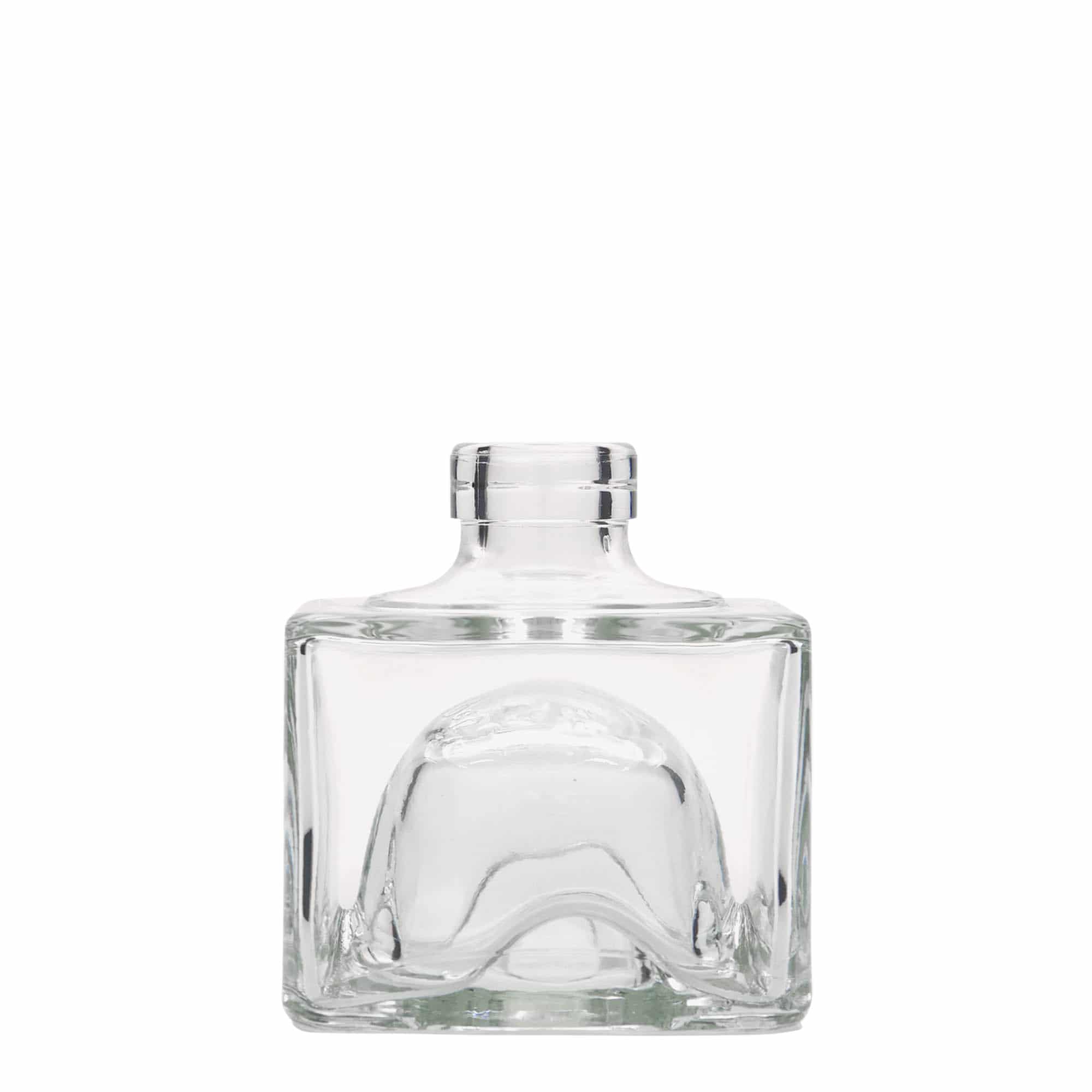 Garrafa de vidro de 200 ml 'Cocolores', quadrada, boca: cortiça