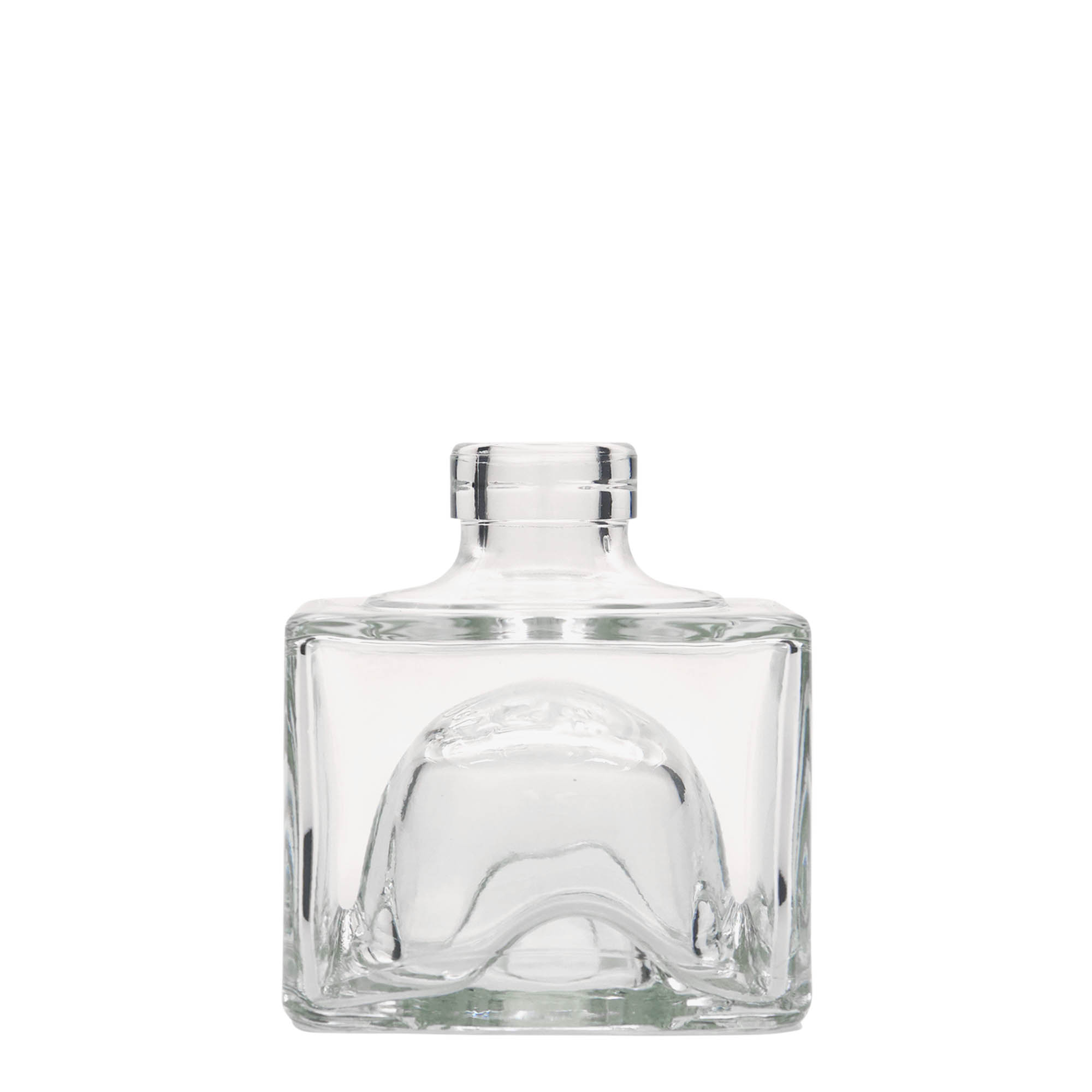 Garrafa de vidro de 200 ml 'Cocolores', quadrada, boca: cortiça