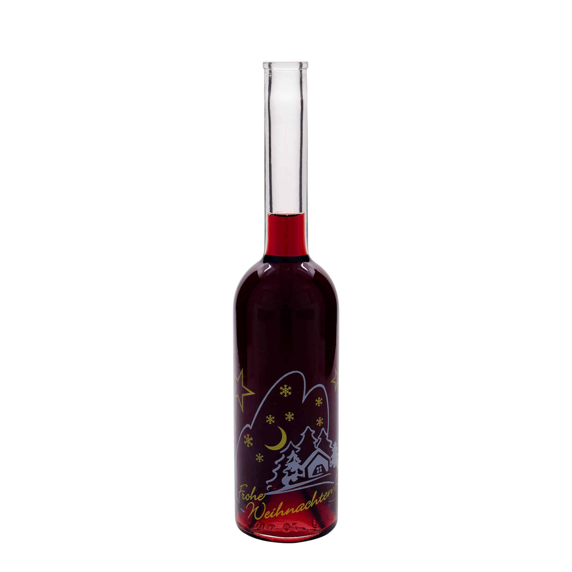 500 ml Garrafa de vidro 'Opera', Motivo: Ídolo de Natal, boca: Cortiça
