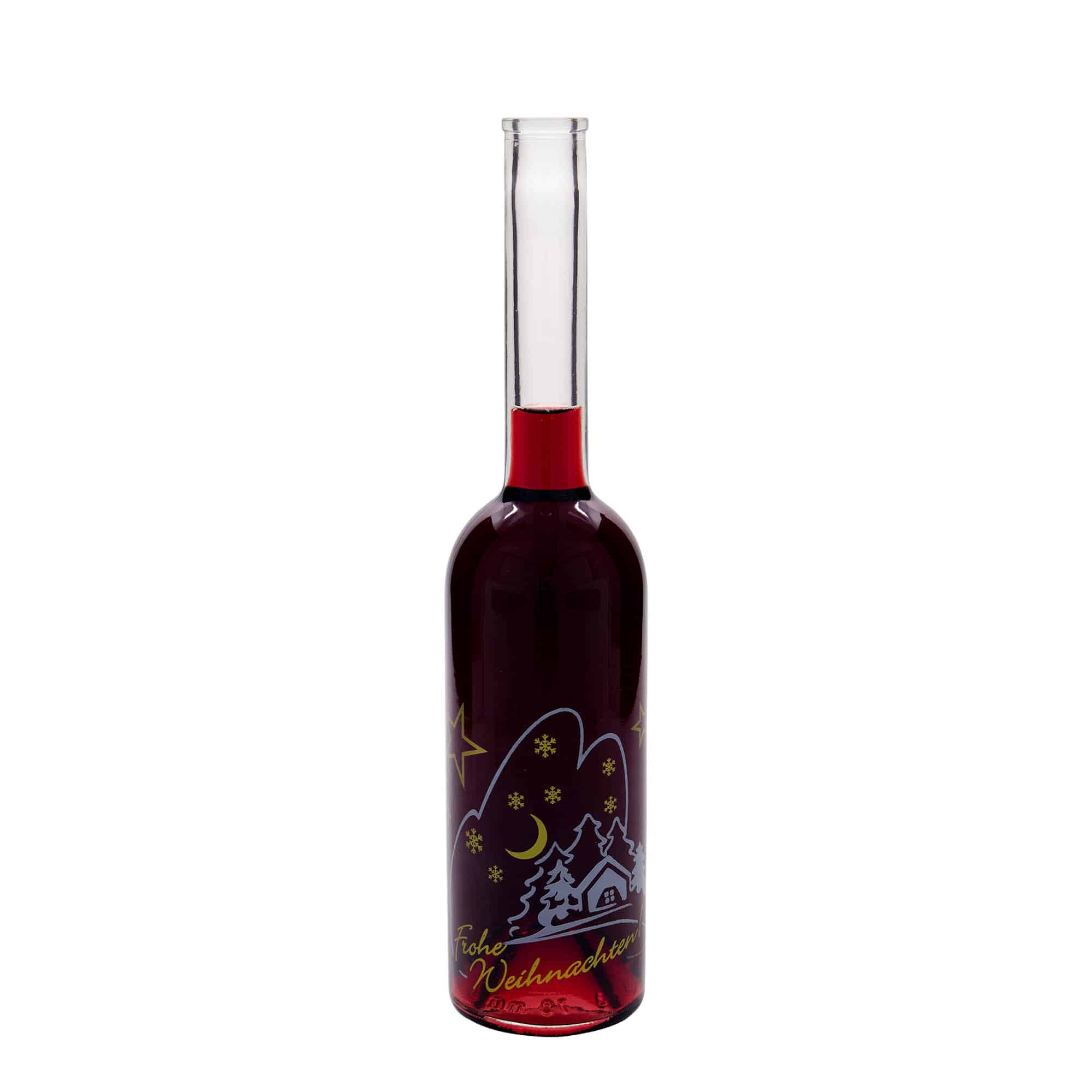 Garrafa de vidro de 500 ml 'Opera', motivo: Idílio de Natal, bocal: cortiça