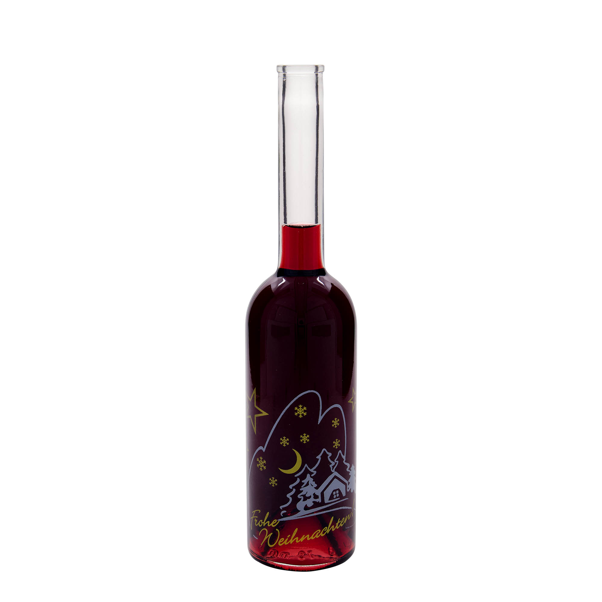 Garrafa de vidro de 500 ml 'Opera', motivo: Idílio de Natal, bocal: cortiça Garrafa de vidro de 500 ml 'Opera', motivo: Idílio de Natal, bocal: cortiça