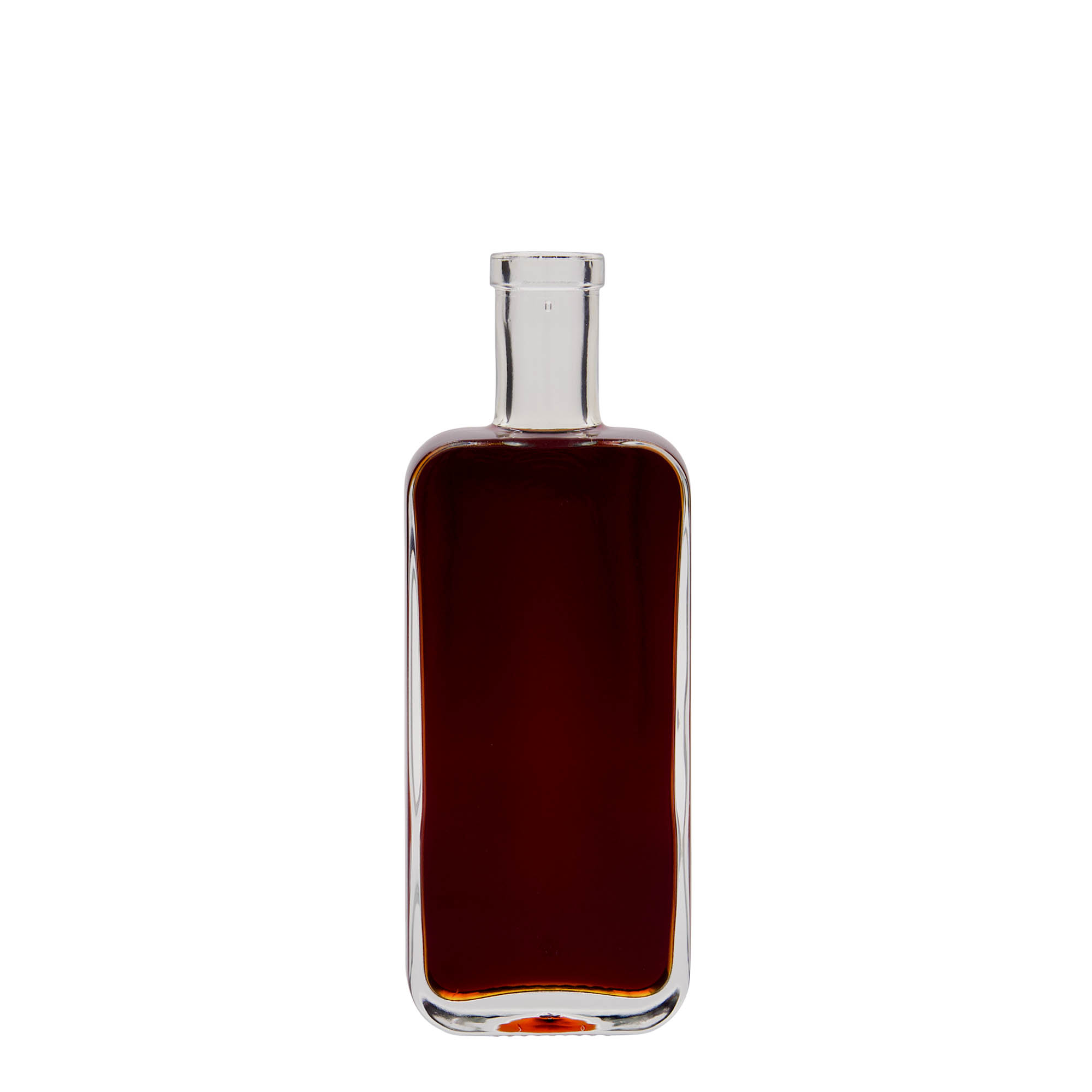 200 ml Garrafa de vidro 'Nice', retangular, boca: Cortiça