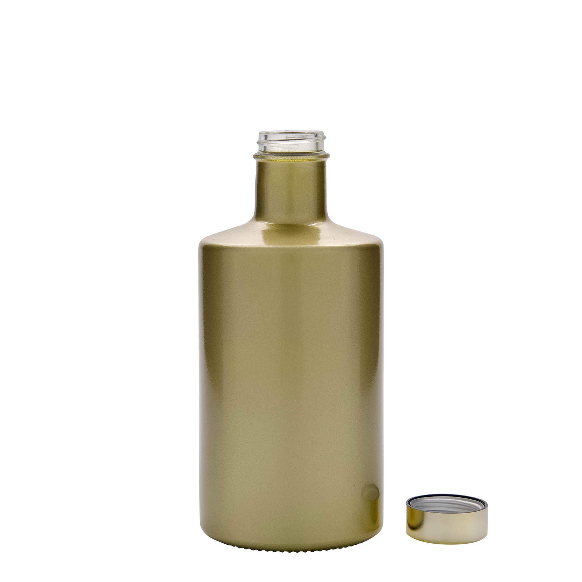 Garrafa de vidro 500 ml 'Caroline', dourada, boca: GPI 33