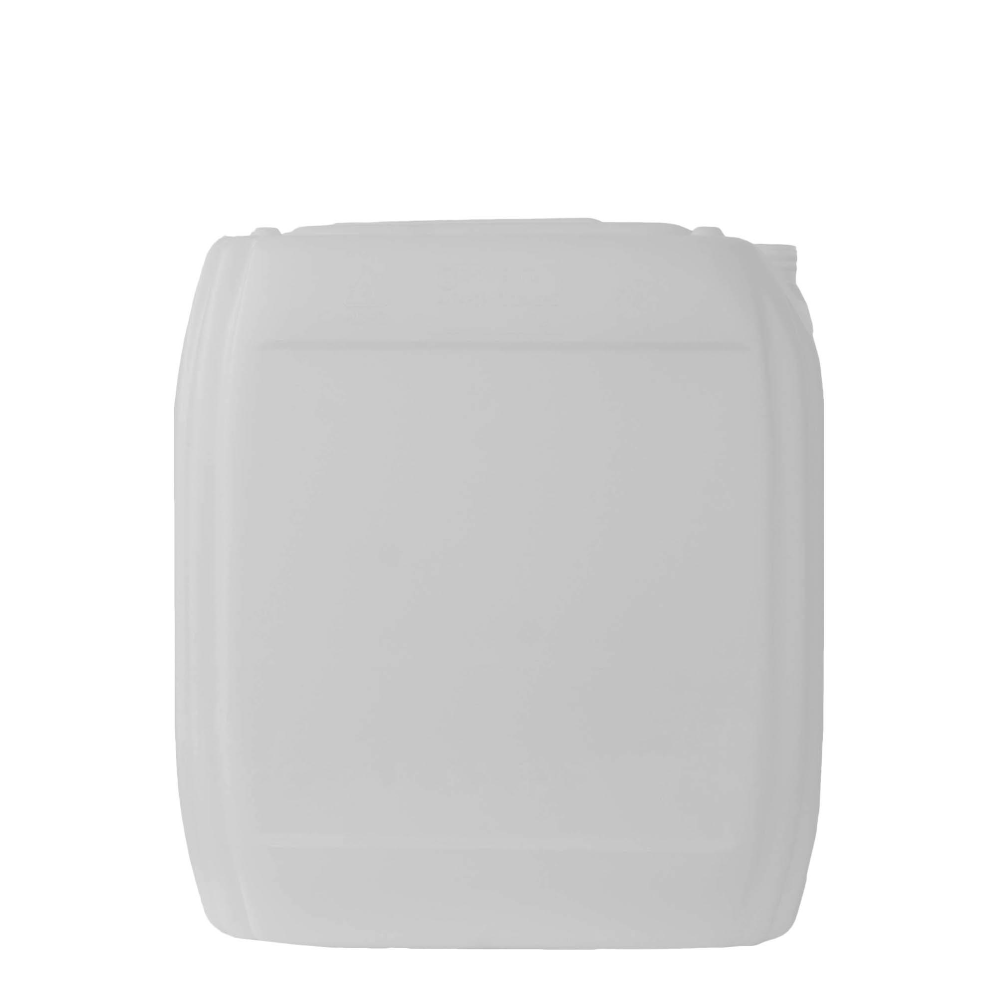 Bidão de 25 l, retangular, plástico HDPE, natural, boca: ND 60 Bidão de 25 l, retangular, plástico HDPE, natural, boca: ND 60