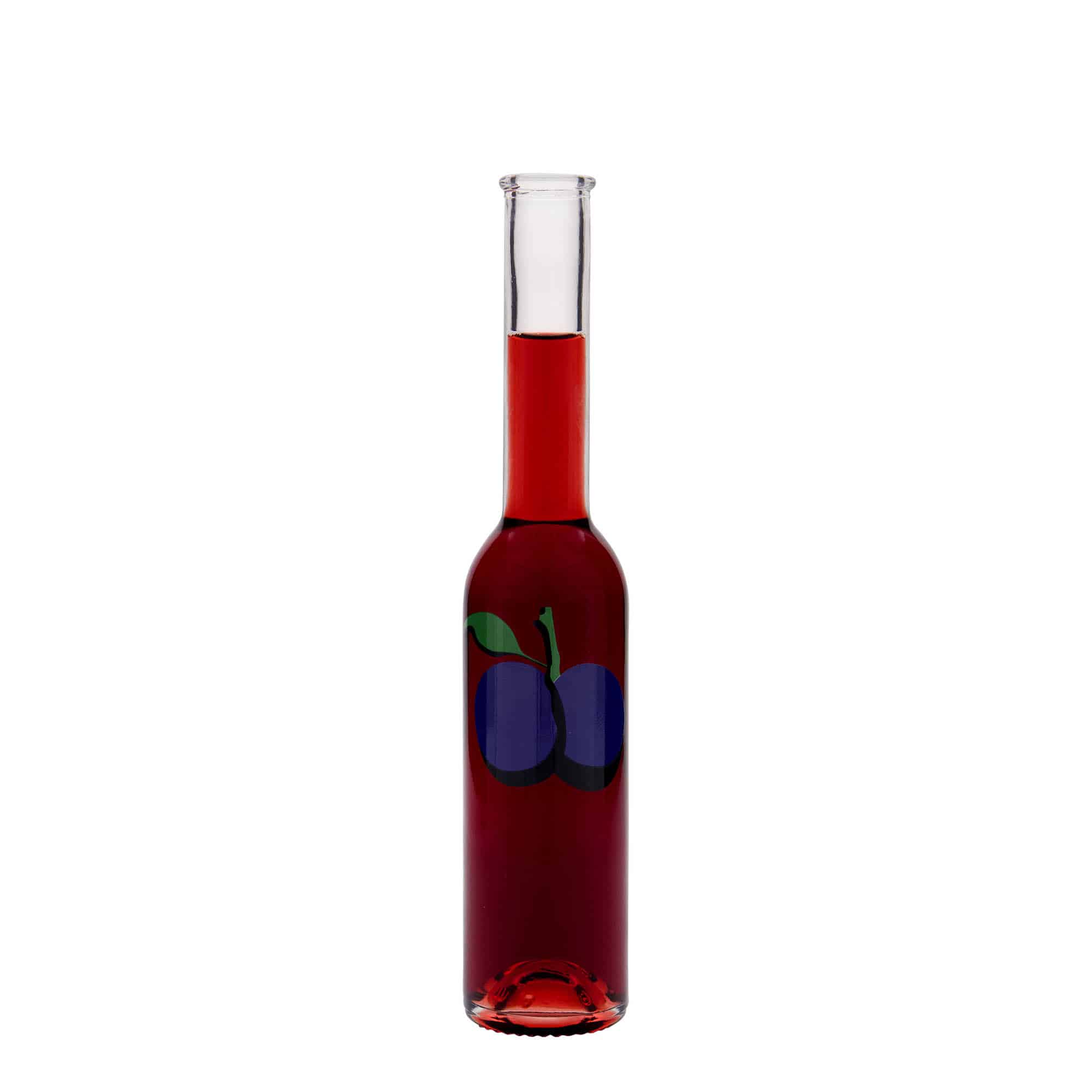 Garrafa de vidro 200 ml 'Opera', motivo: ameixa, boca: cortiça Garrafa de vidro 200 ml 'Opera', motivo: ameixa, boca: cortiça