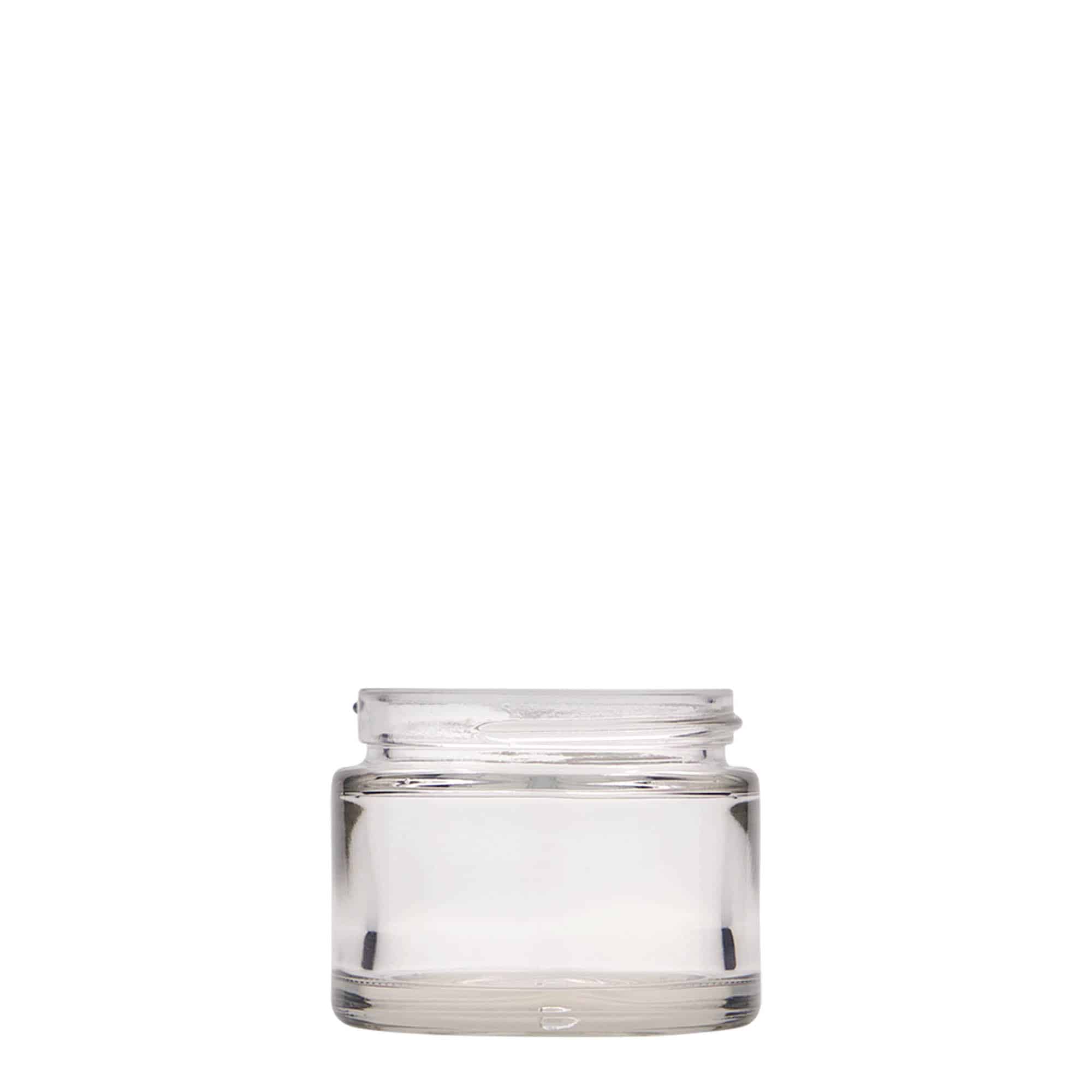 50 ml Pote 'Beauty', vidro, boca: Tampa de rosca 50 ml Pote 'Beauty', vidro, boca: Tampa de rosca