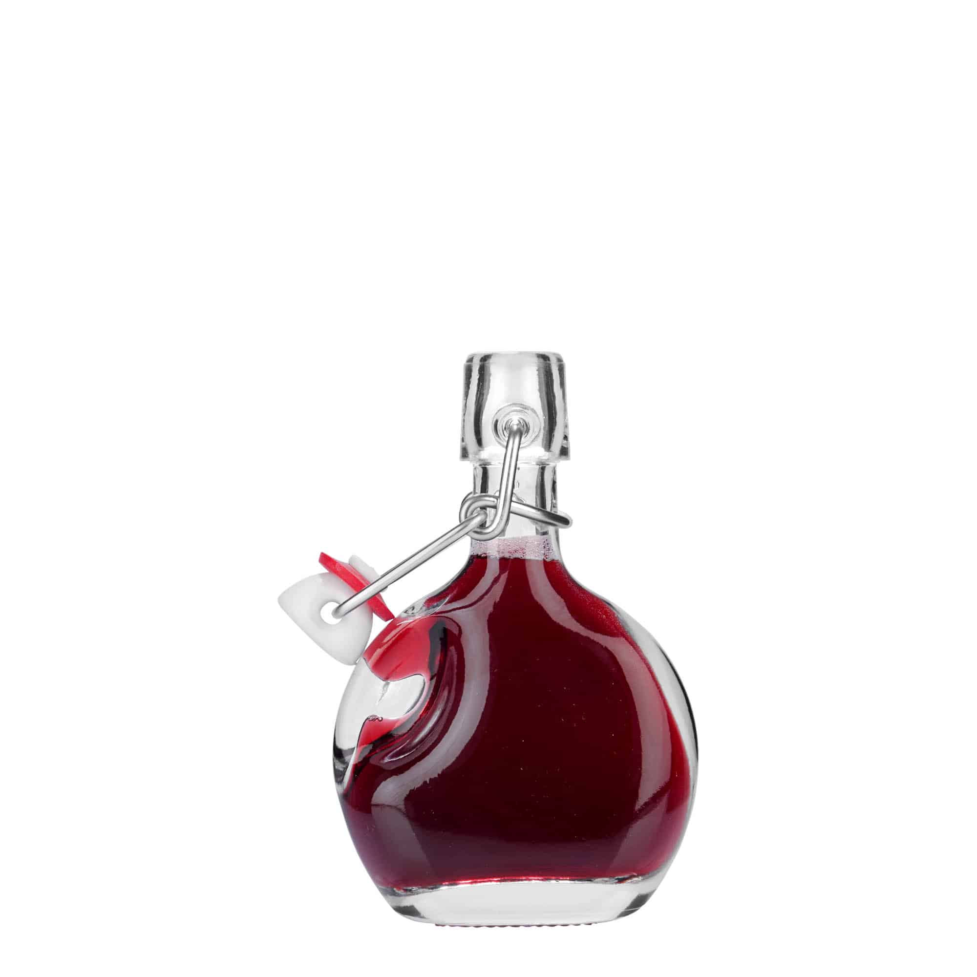 Frasco de vidro de 40 ml 'Lukas', oval, bocal: fecho de pressão