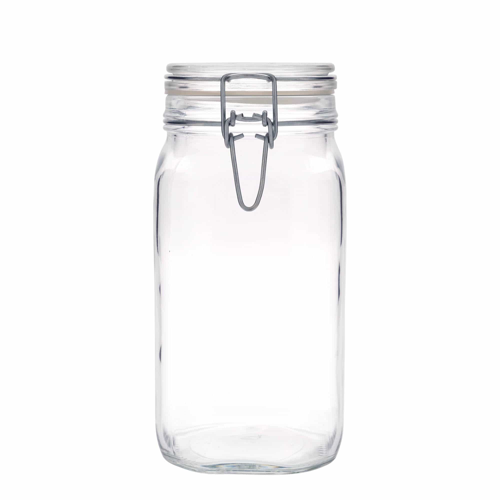 1500 ml Frasco hermético 'Fido', quadrado, boca: Fecho hermético 1500 ml Frasco hermético 'Fido', quadrado, boca: Fecho hermético