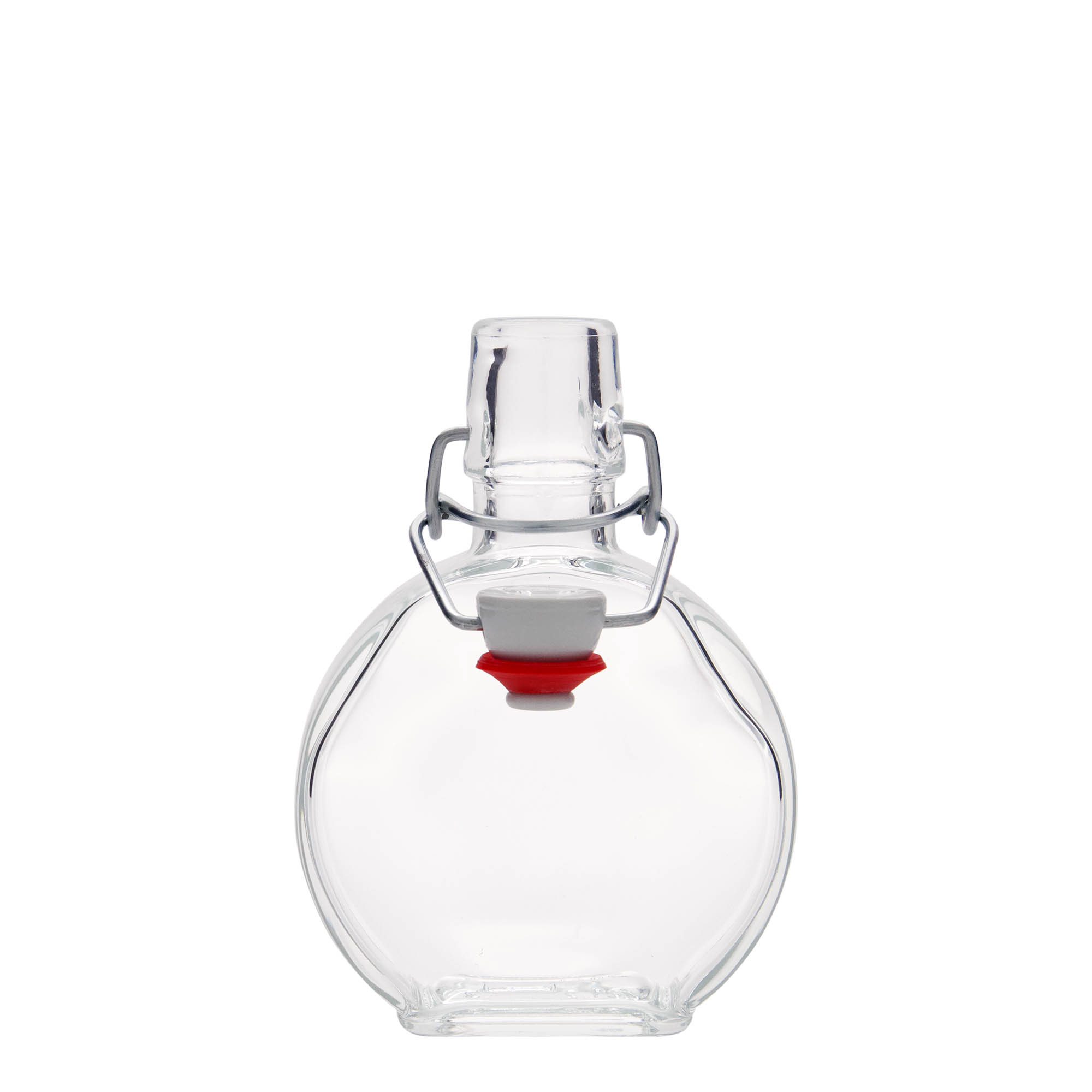 Frasco de vidro de 200 ml 'Sensatione', retangular, boca: fecho de mola