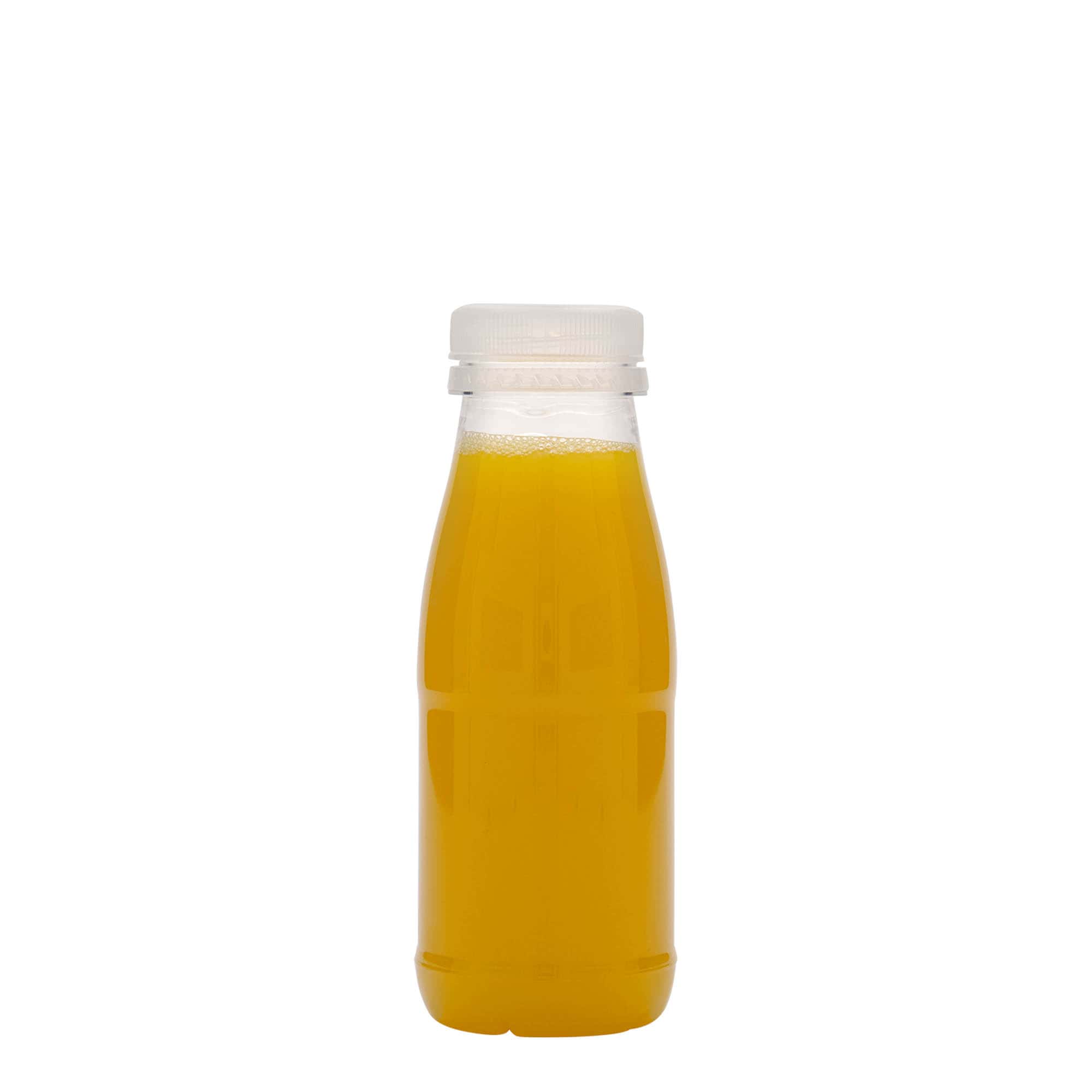 Garrafa PET 250 ml 'Leite e Sumo', plástico, boca: 38 mm