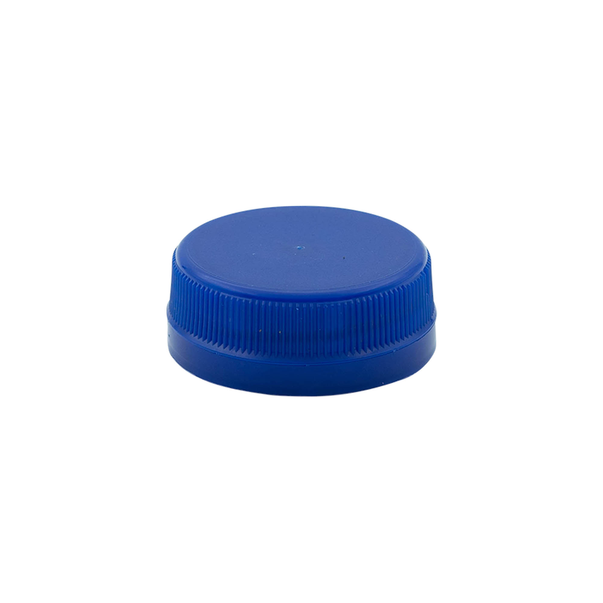 Tampa de rosca com rosca dupla, plástico PE, azul, para boca: PET 38 mm