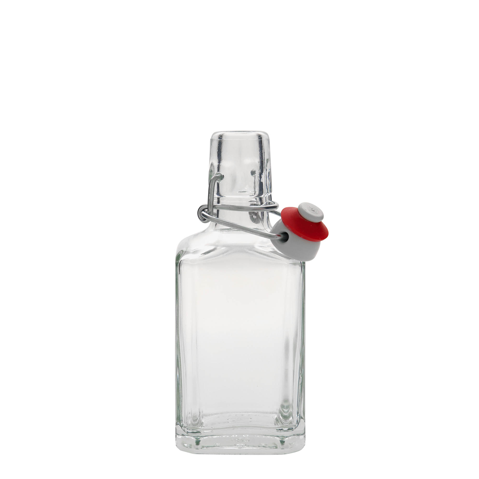 Garrafa de vidro de 250 ml 'Rialto', quadrada, boca: fecho de mola Garrafa de vidro de 250 ml 'Rialto', quadrada, boca: fecho de mola