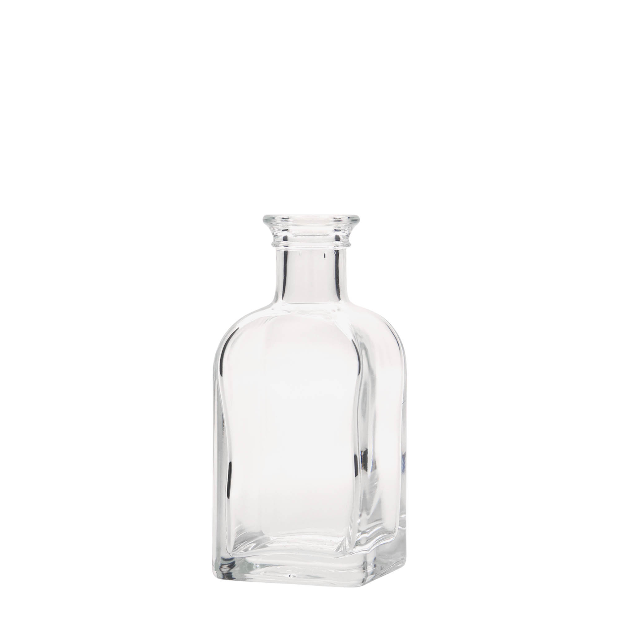 100 ml Garrafa de vidro farmacêuticas Carré, quadrada, boca: Cortiça