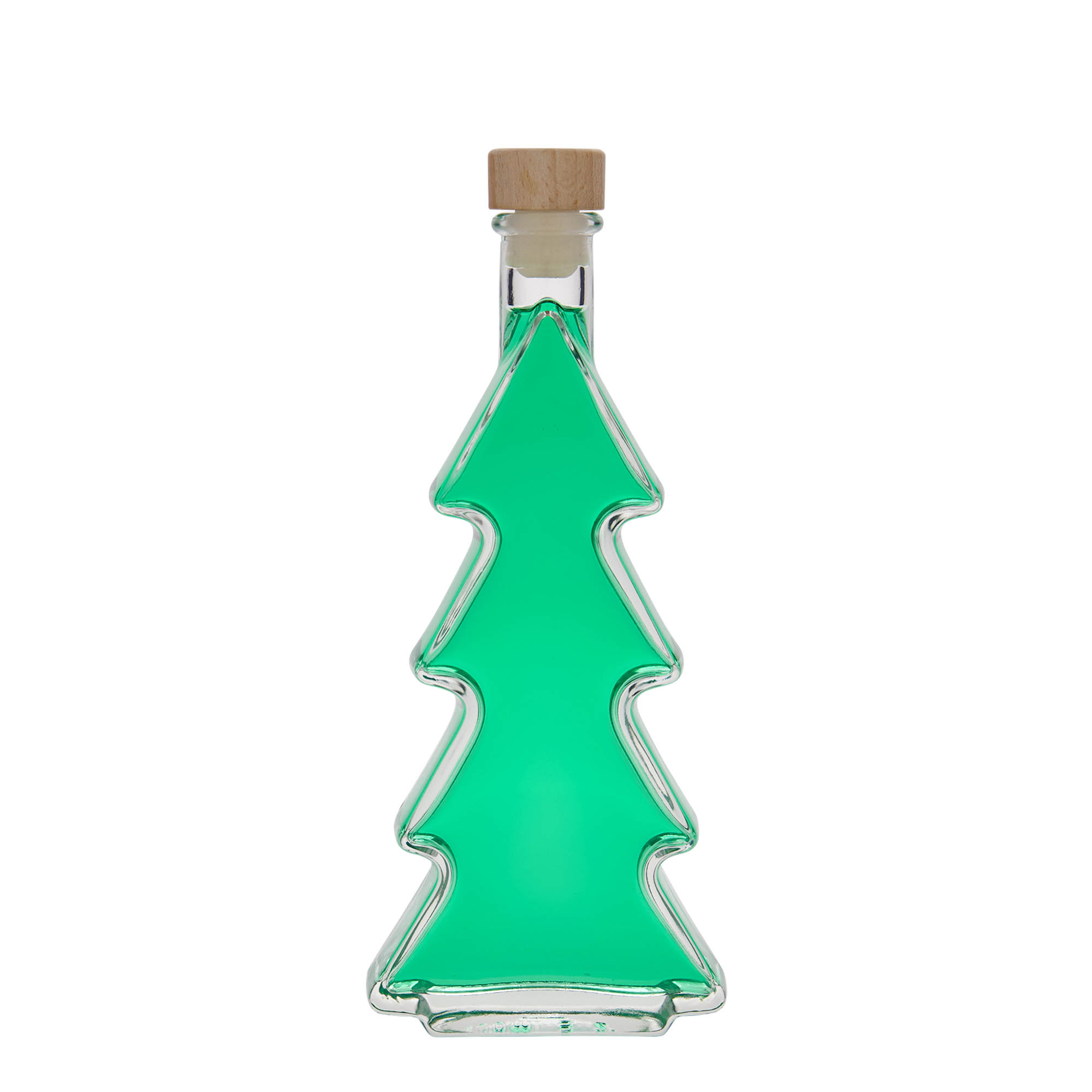 Frasco de vidro de 200 ml 'Árvore de Natal', boca: cortiça