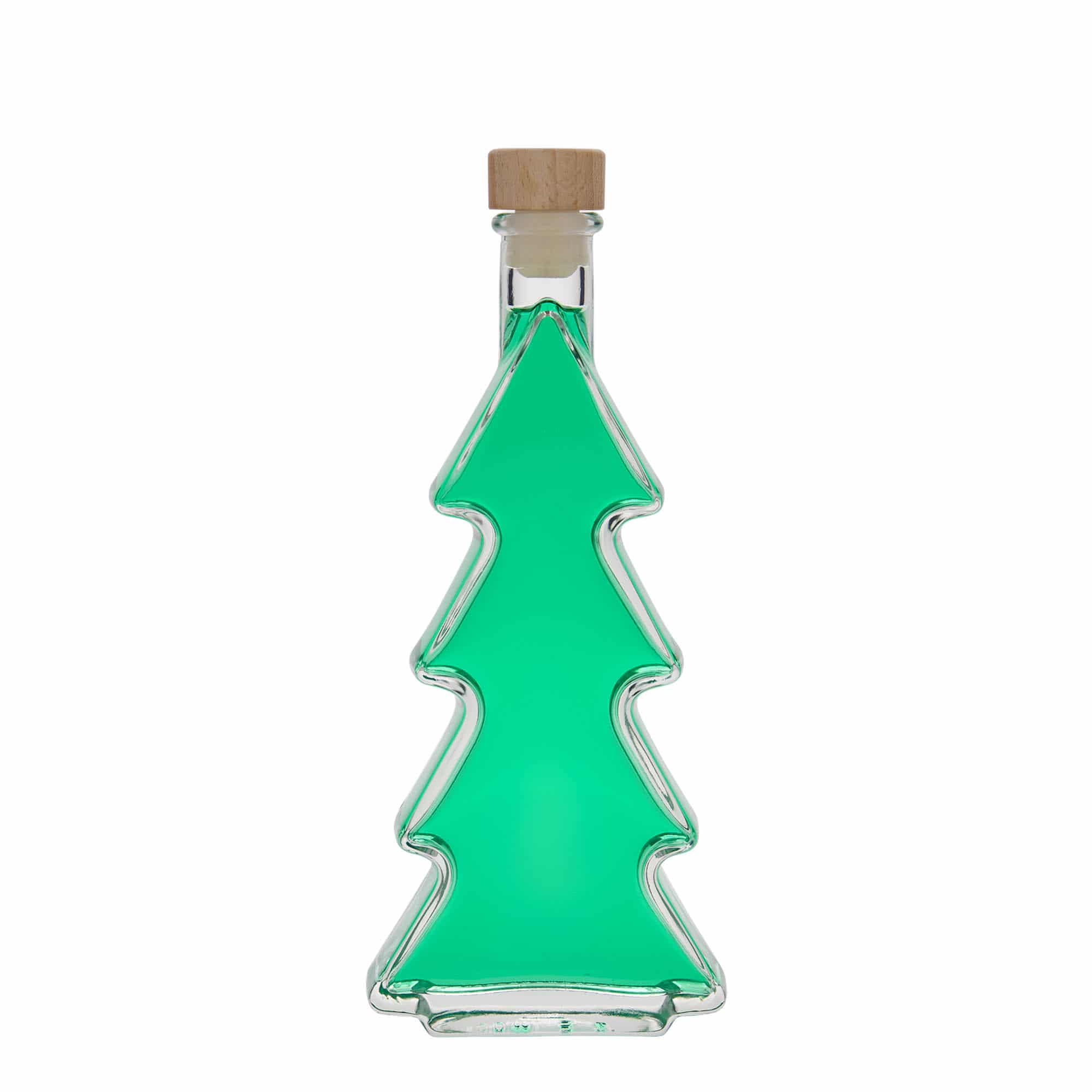 Frasco de vidro de 200 ml 'Árvore de Natal', boca: cortiça