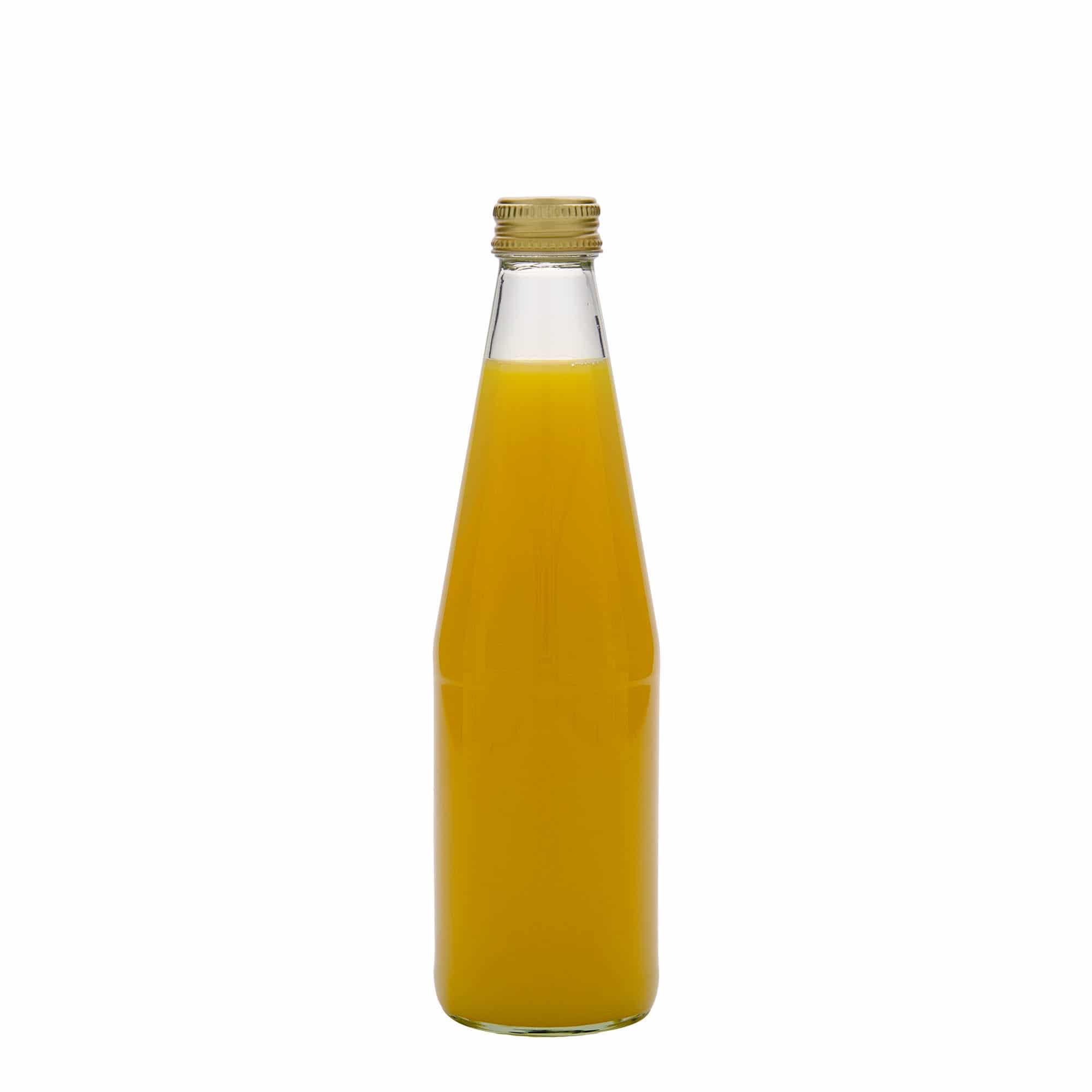 330 ml Garrafa universal forma de cenoura, vidro, boca: PP 28