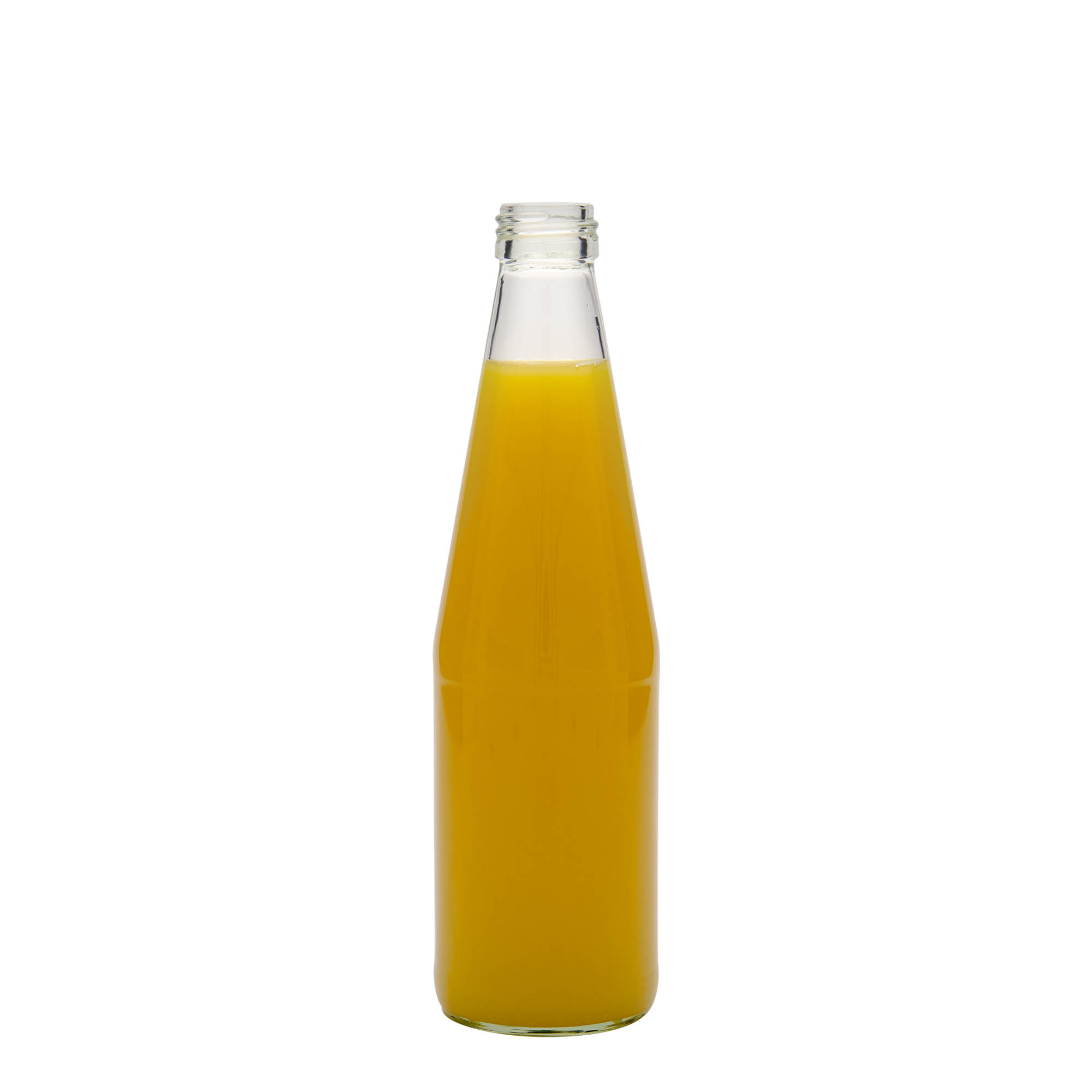330 ml Garrafa universal em forma de cenoura, vidro, boca: PP 28 330 ml Garrafa universal em forma de cenoura, vidro, boca: PP 28