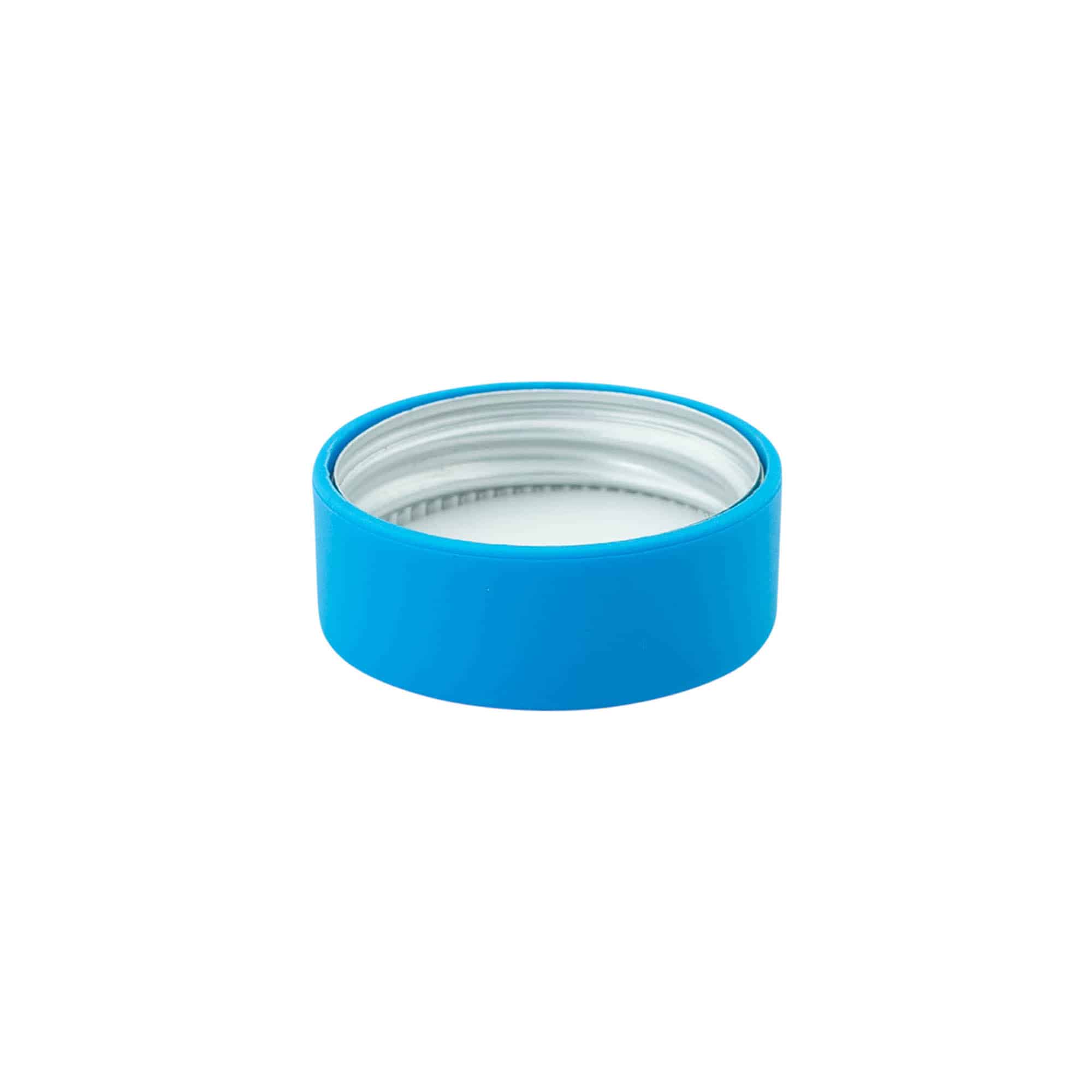 Tampa de rosca, plástico ABS, azul água, para bocal: GPI 33/400
