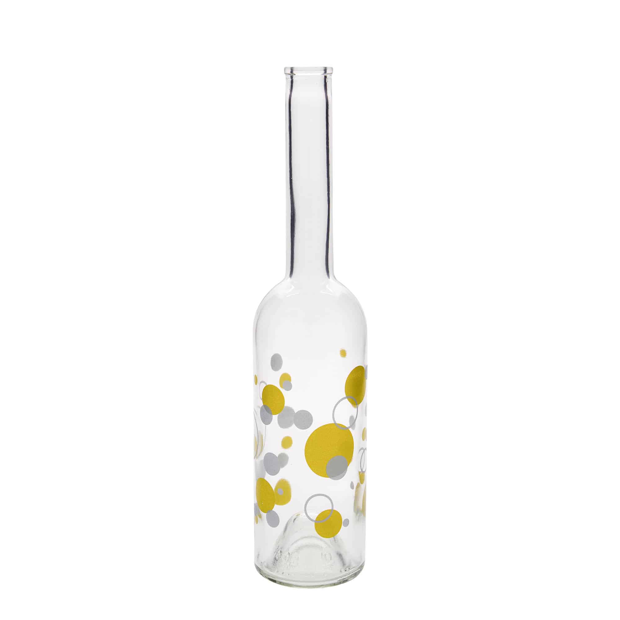 Garrafa de vidro 500 ml 'Ópera', motivo: pontos, boca: cortiça