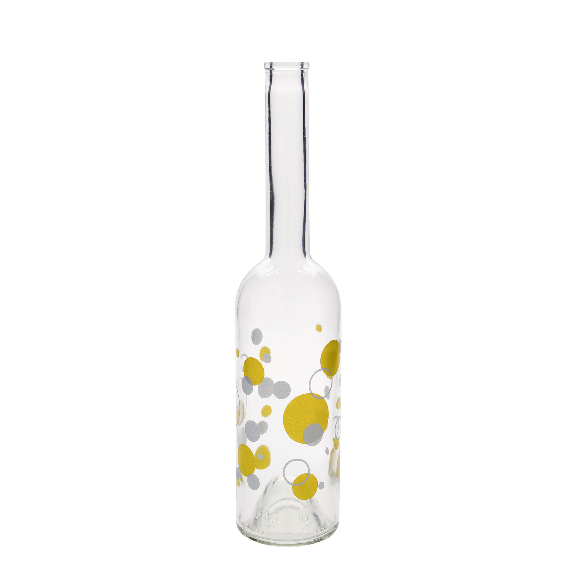 Garrafa de vidro 500 ml 'Ópera', motivo: pontos, boca: cortiça Garrafa de vidro 500 ml 'Ópera', motivo: pontos, boca: cortiça