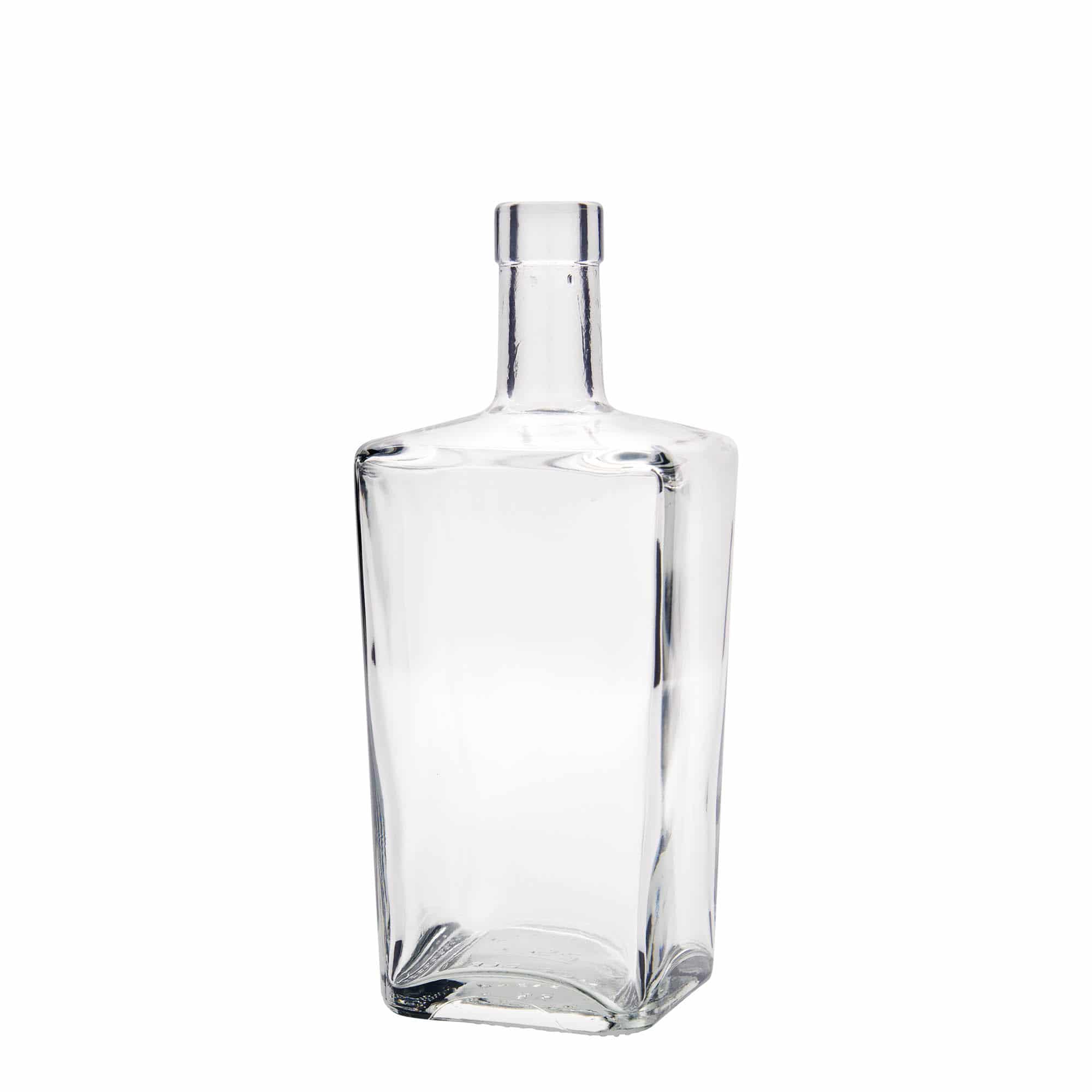 Garrafa de vidro de 700 ml 'Noel', quadrada, boca: cortiça