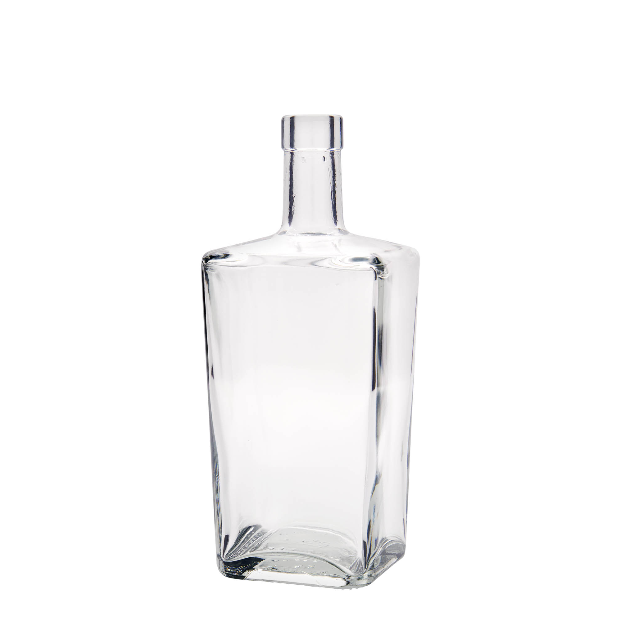 Garrafa de vidro de 700 ml 'Noel', quadrada, boca: cortiça