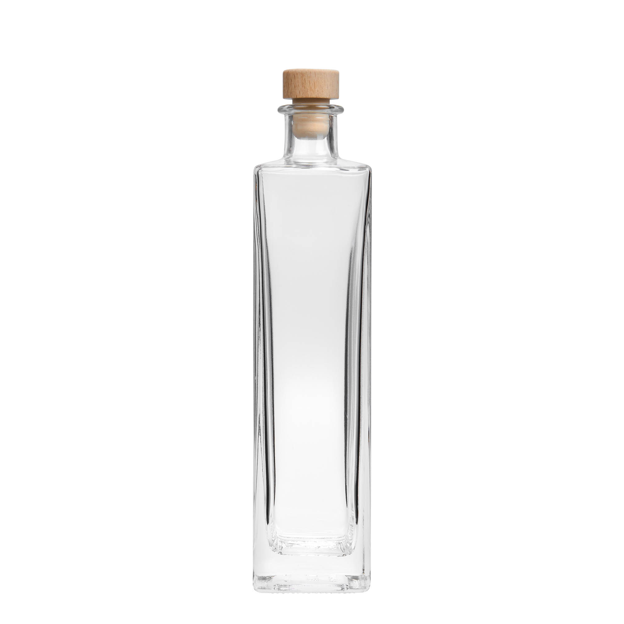 Garrafa de vidro de 500 ml 'Rafaello', quadrada, boca: cortiça Garrafa de vidro de 500 ml 'Rafaello', quadrada, boca: cortiça