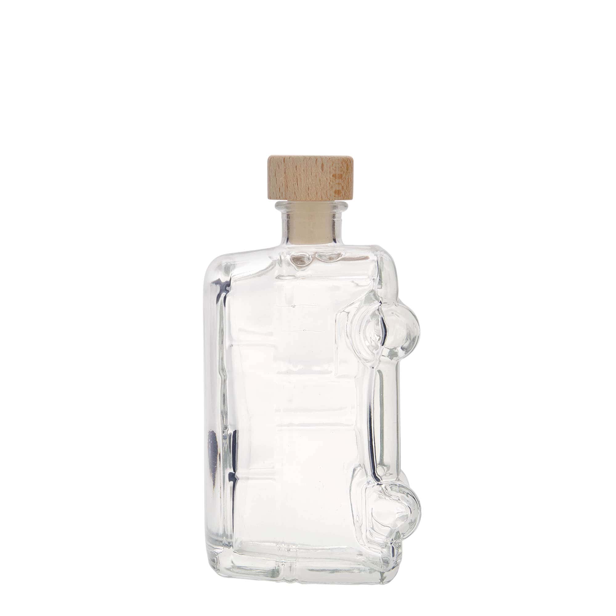 Garrafa de vidro de 200 ml 'Bulli', Boca: Cortiça