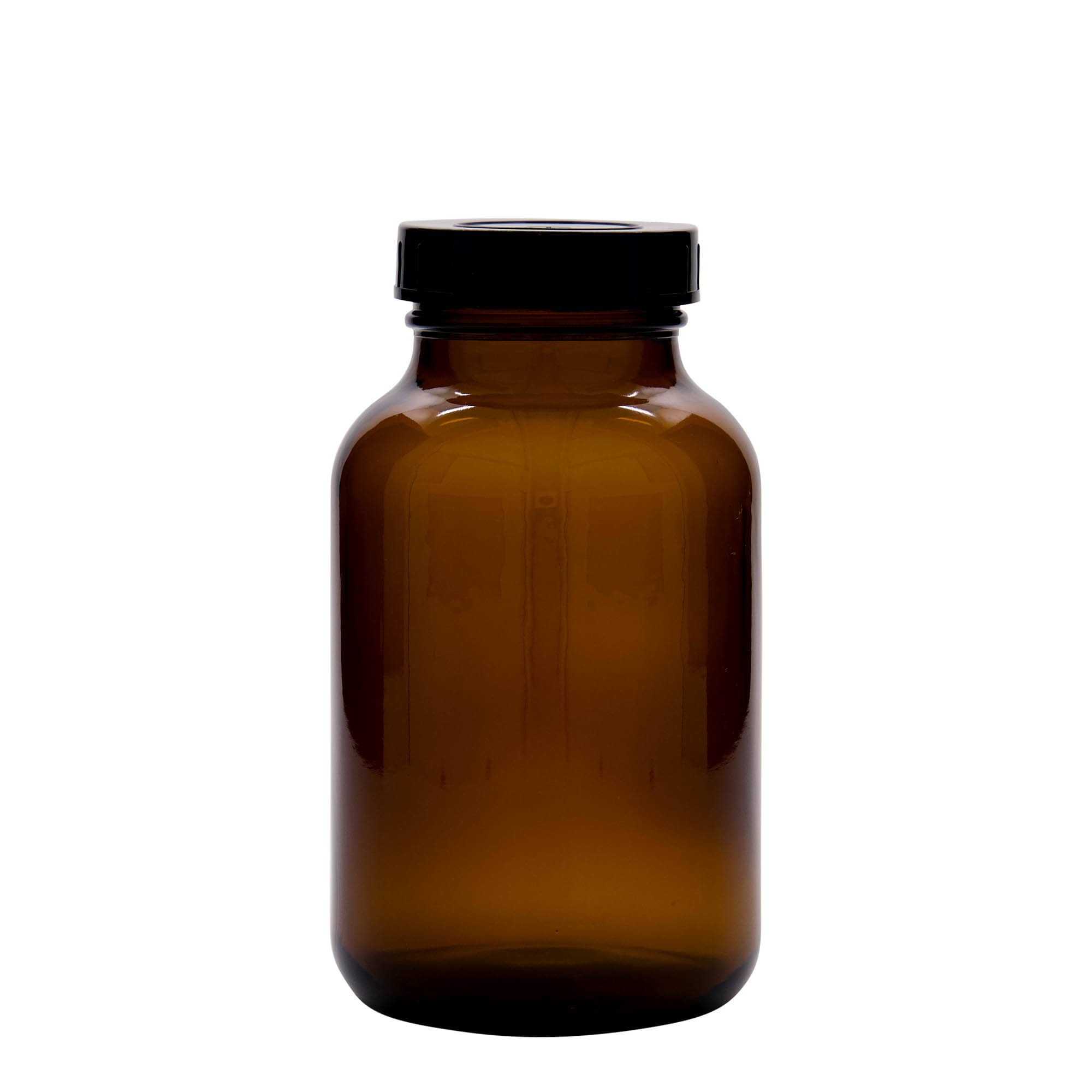 1.000 ml Frasco de boca larga, castanho, Boca: DIN 68