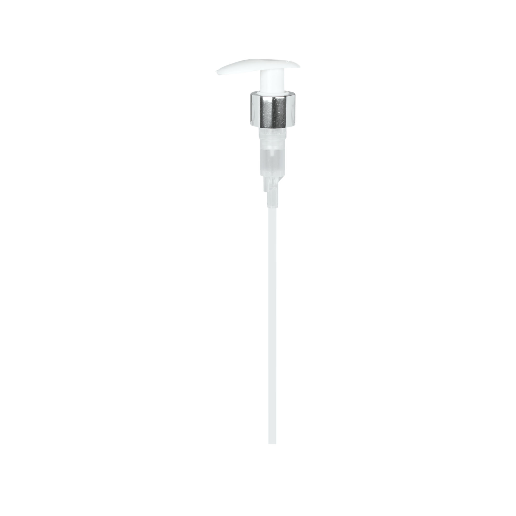 Tampa de rosca com bomba doseadora, plástico PP, branco, para bocal: 24/410 Tampa de rosca com bomba doseadora, plástico PP, branco, para bocal: 24/410