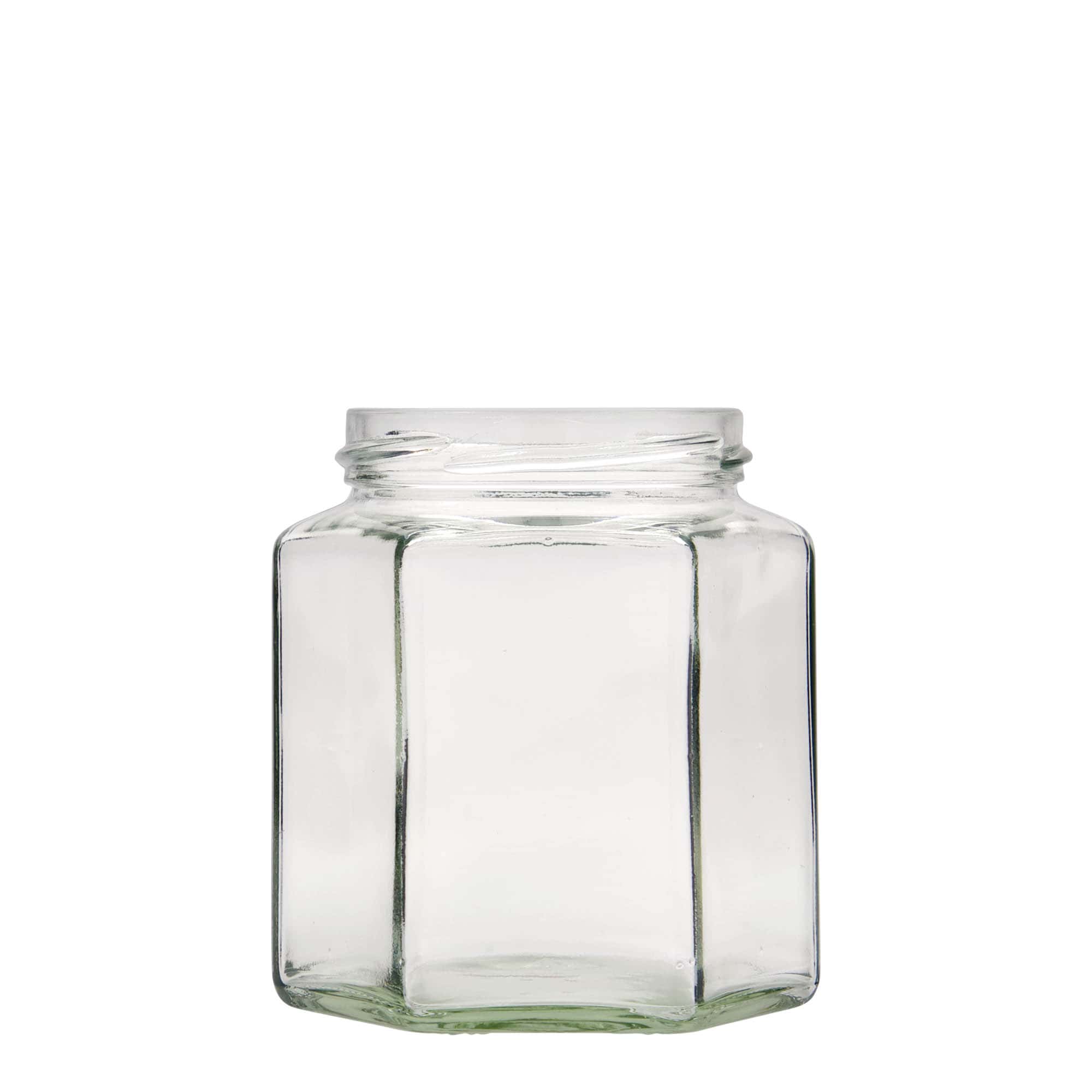 Frasco hexagonal de 390 ml, abertura: Twist-Off (TO 70)