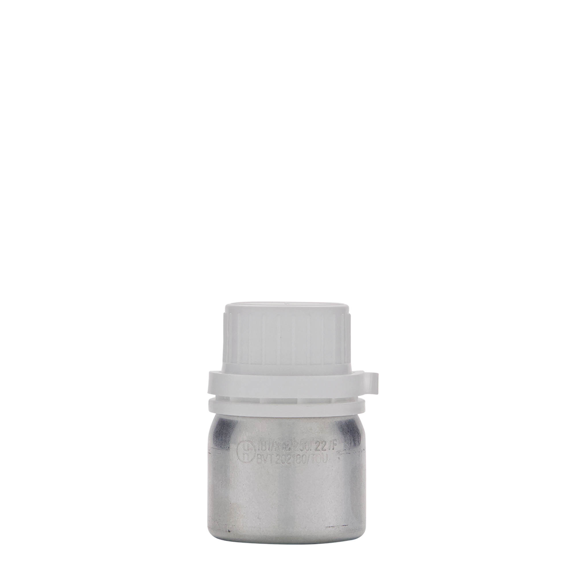 Frasco de alumínio de 50 ml, metal, prateado, bocal: DIN 32 Frasco de alumínio de 50 ml, metal, prateado, bocal: DIN 32