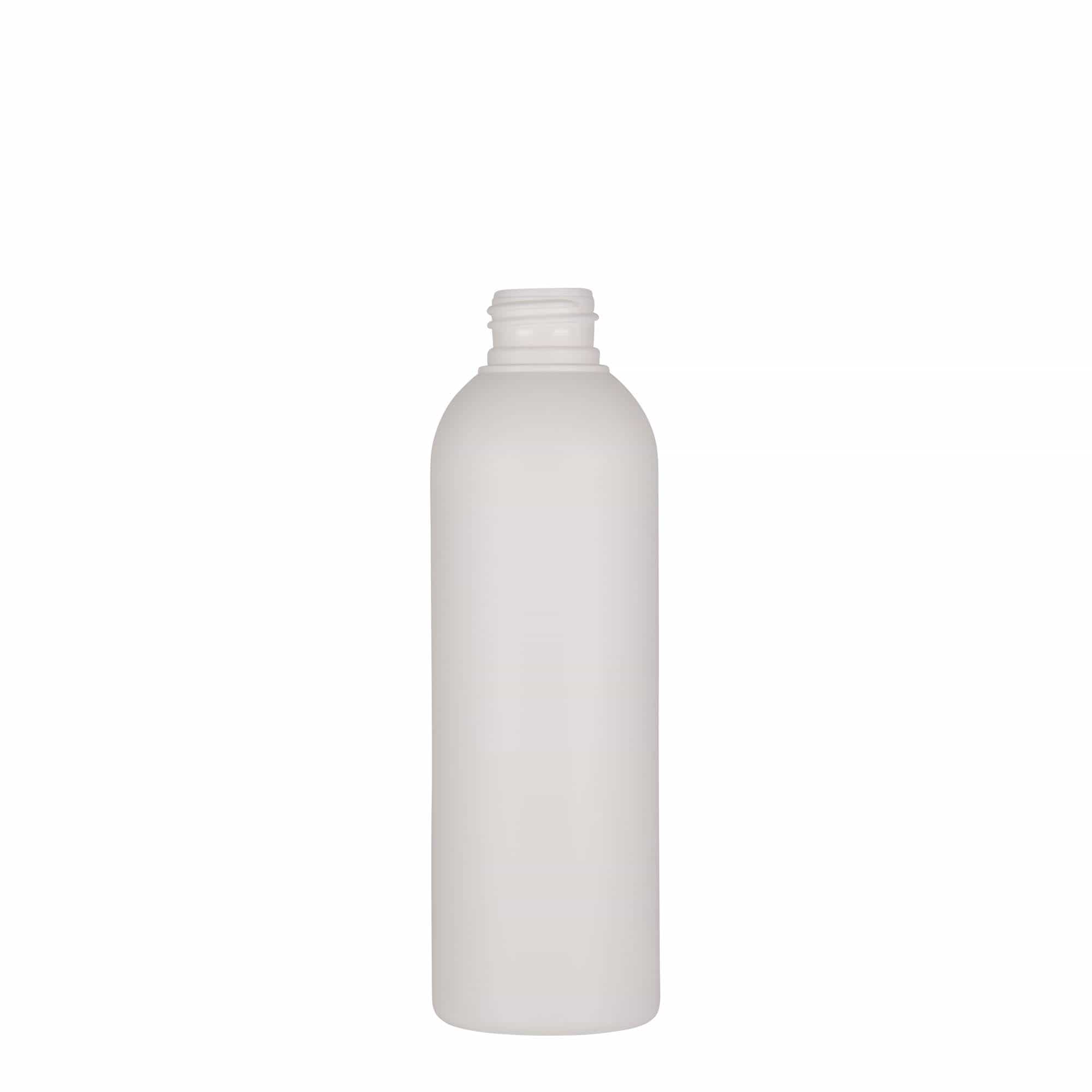 Frasco de plástico de 200 ml 'Tuffy', HDPE, branco, boca: 24/410