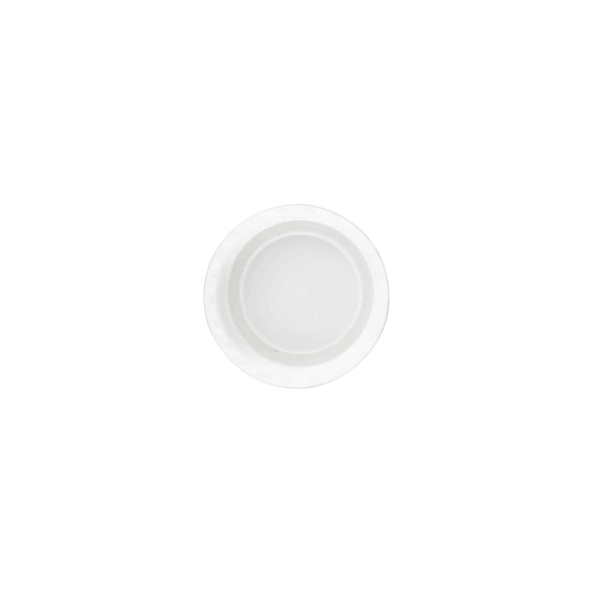 Tampa de rosca, plástico PP, branco, boca: 24/410