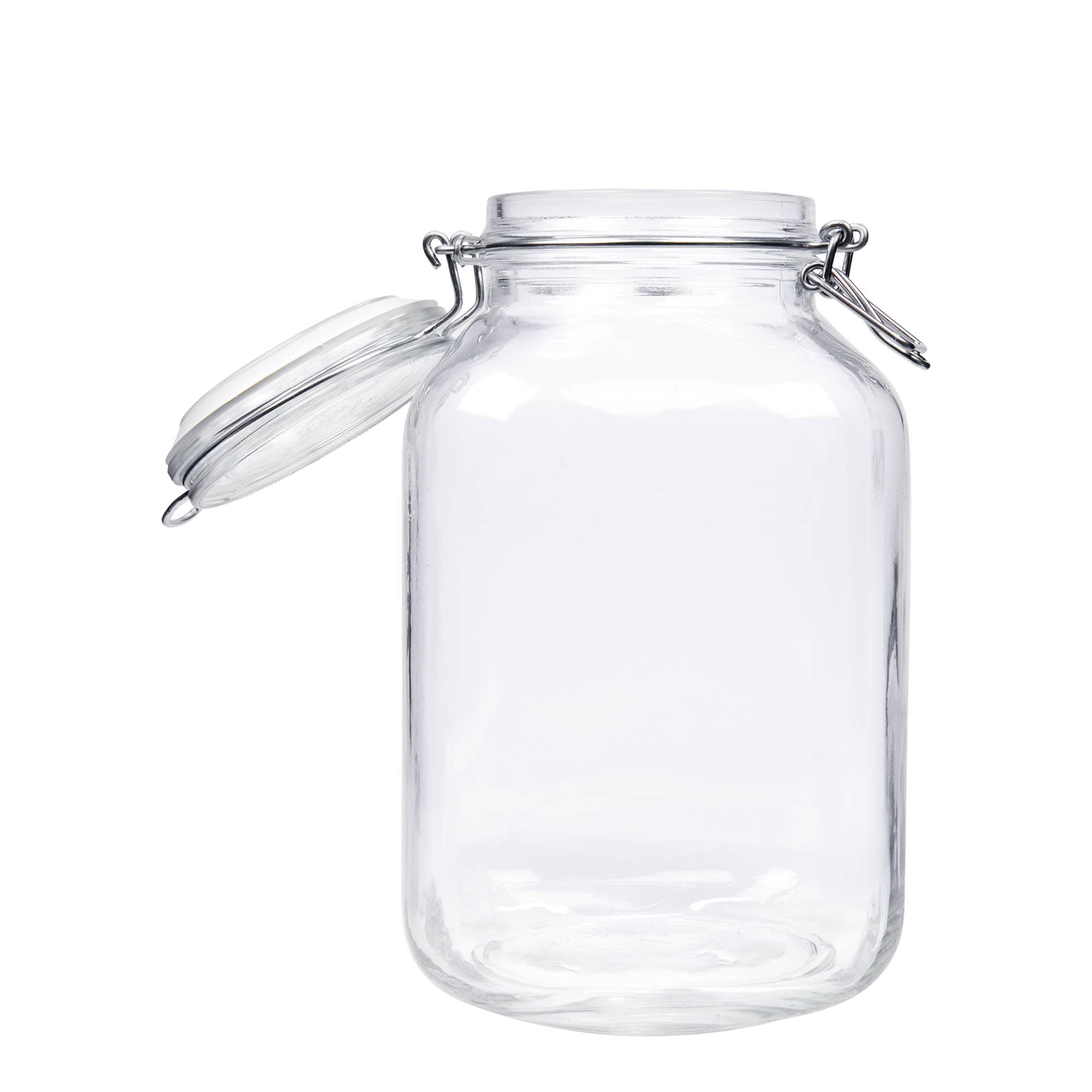 3.000 ml Frasco com fecho de arame 'Fido', quadrado, Boca: fecho de arame