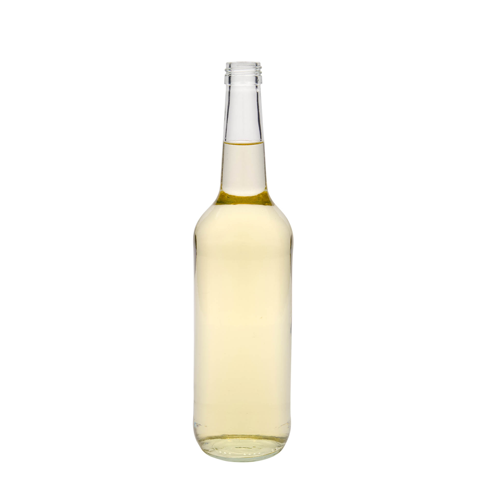 Garrafa de vidro de 700 ml, pescoço direito, boca: PP 28 Garrafa de vidro de 700 ml, pescoço direito, boca: PP 28