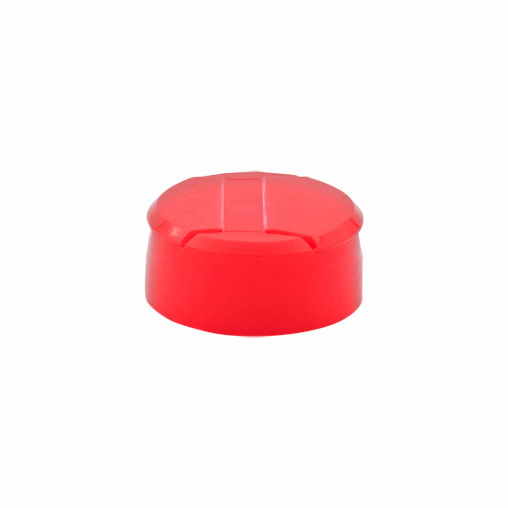 Tampa de frasco para especiarias com dispersor, plástico PP, vermelho, para abertura: 38/400